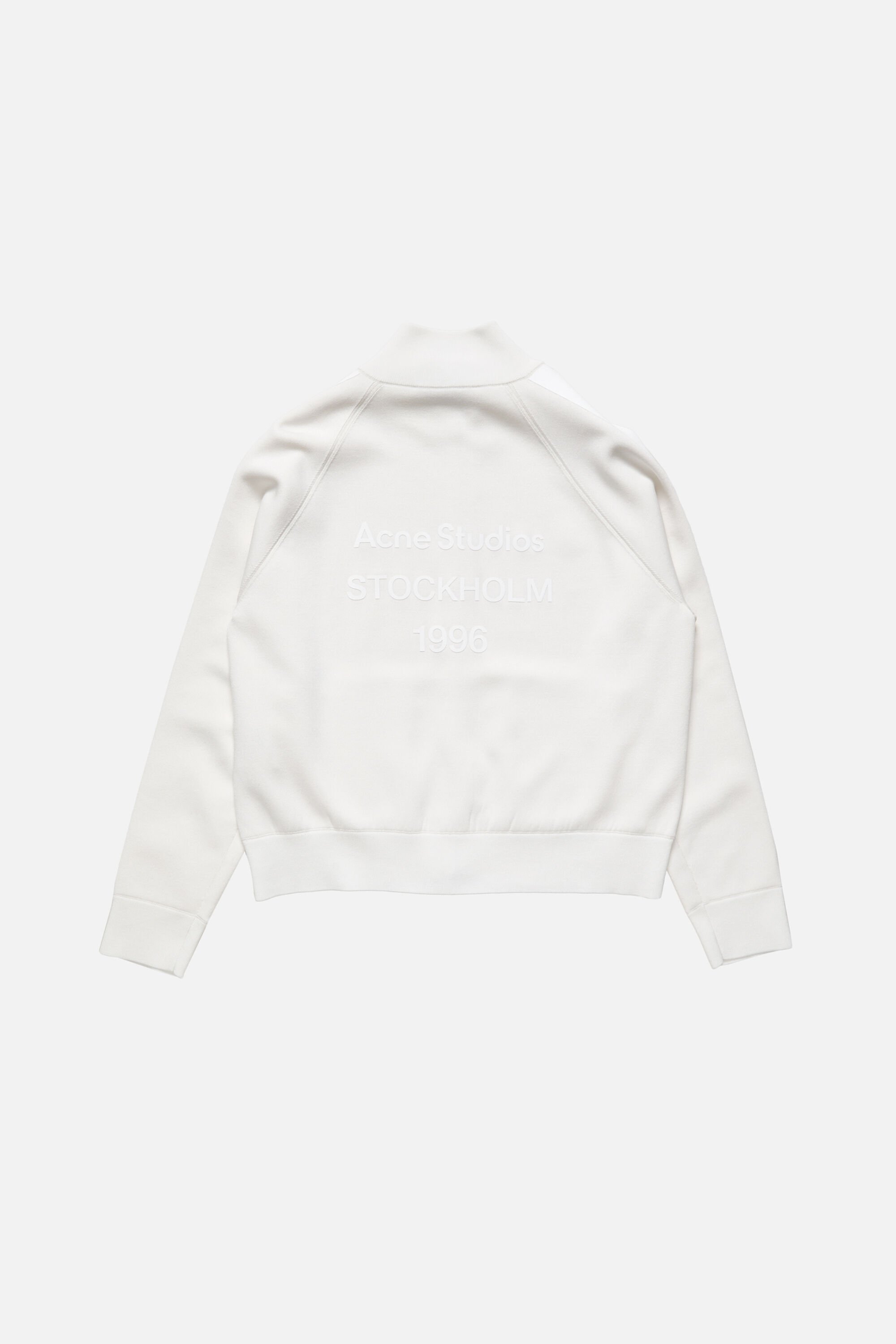Acne Studios - Zip-up logo cardigan - Cold white