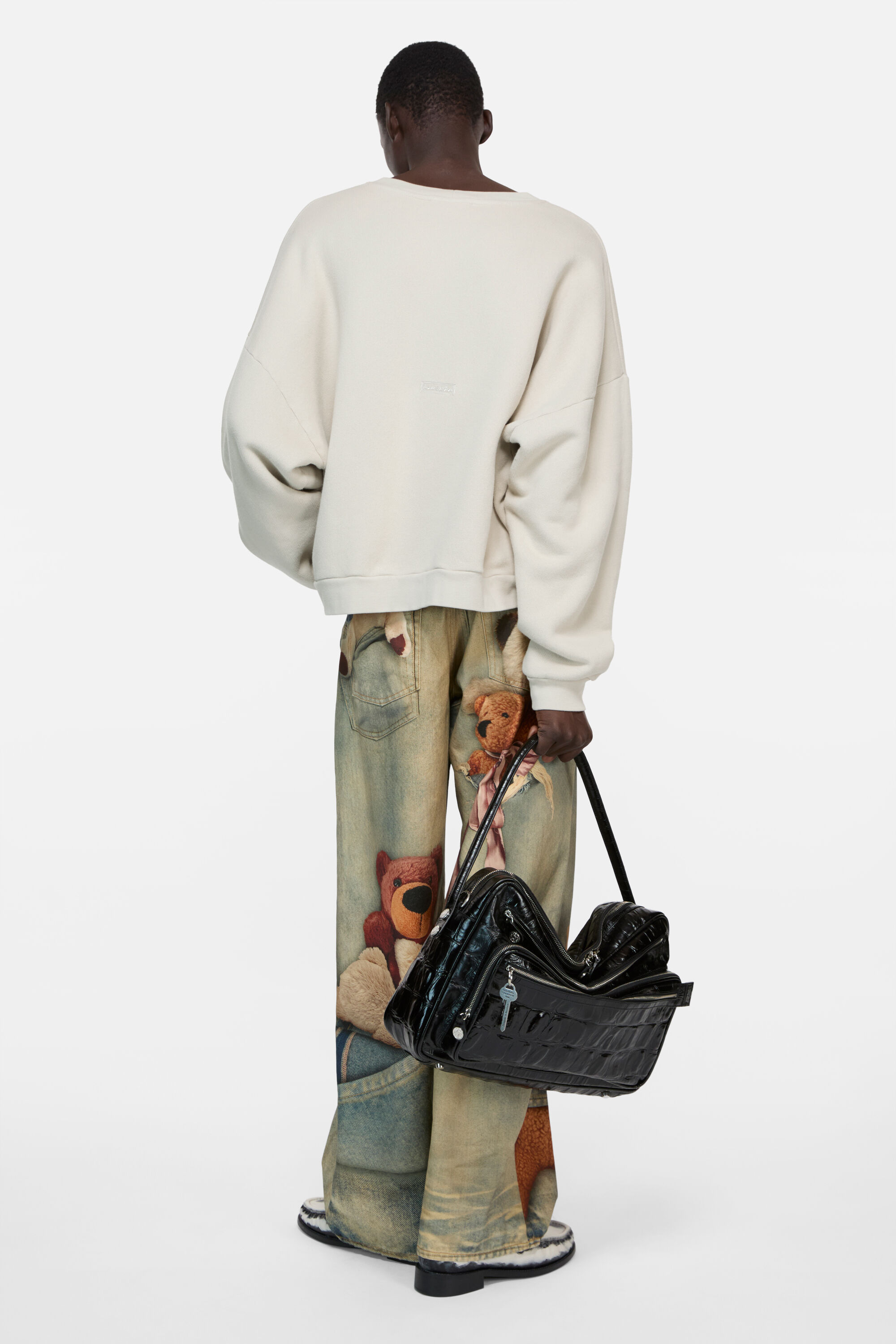 Acne Studios - Logo fleece sweater - Light taupe