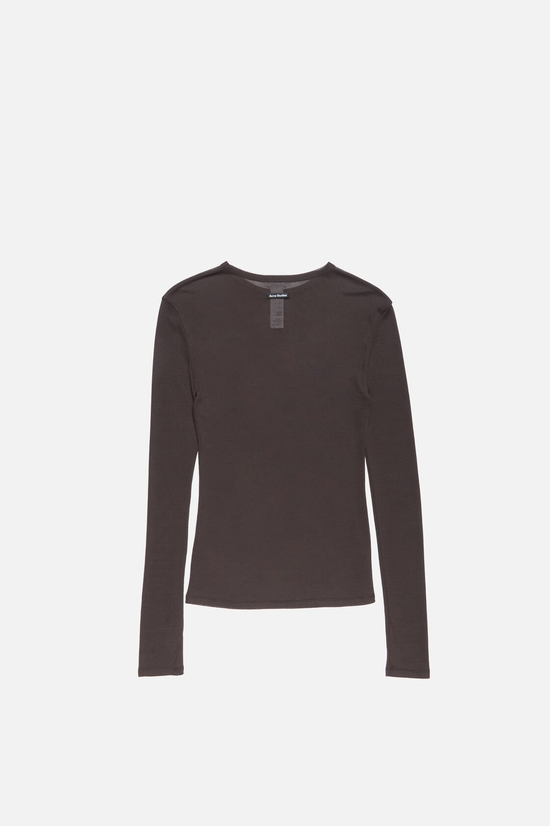 Thin long-sleeve t-shirt, Dark brown, 2000x