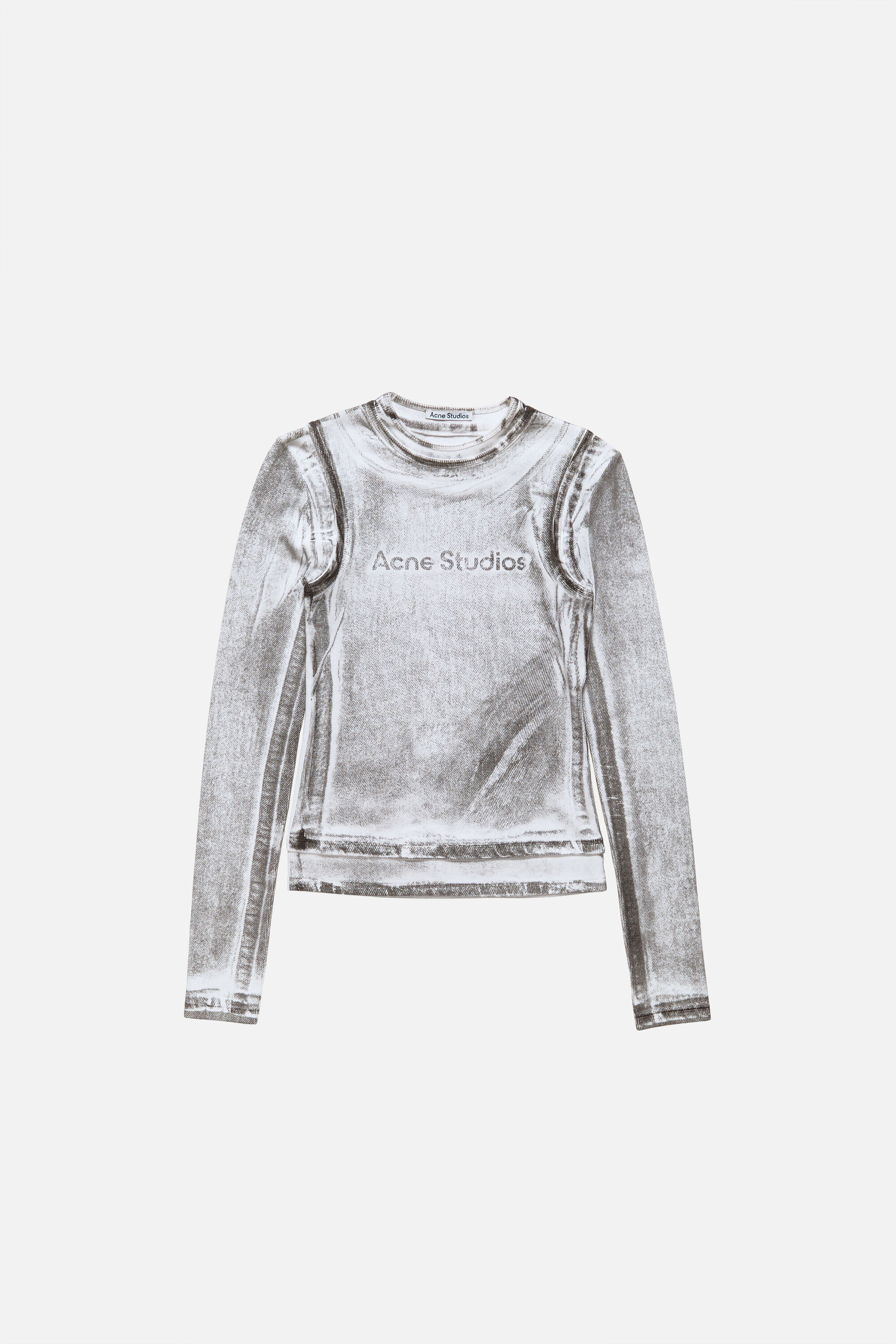 Acne Studios - レイヤードロゴTシャツ - ブラック/ホワイト