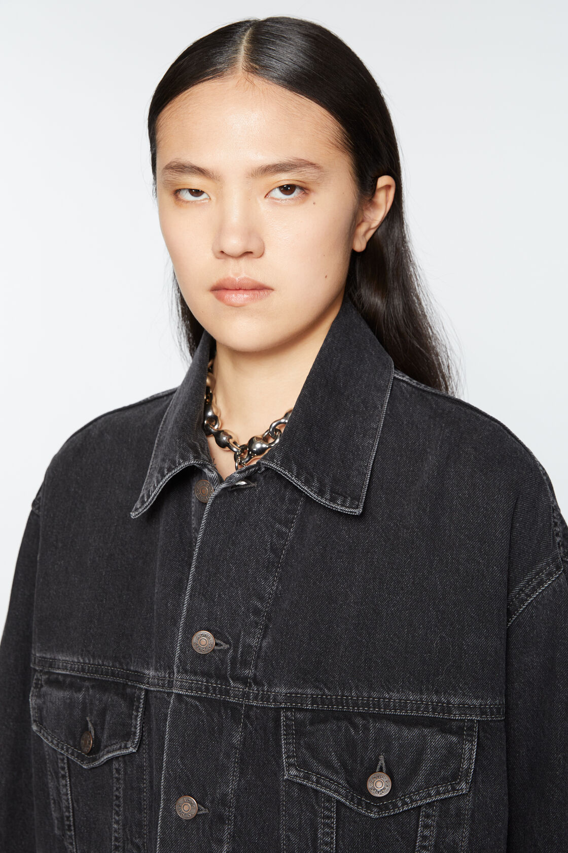 Denim jacket - Relaxed fit, Black, 2000x