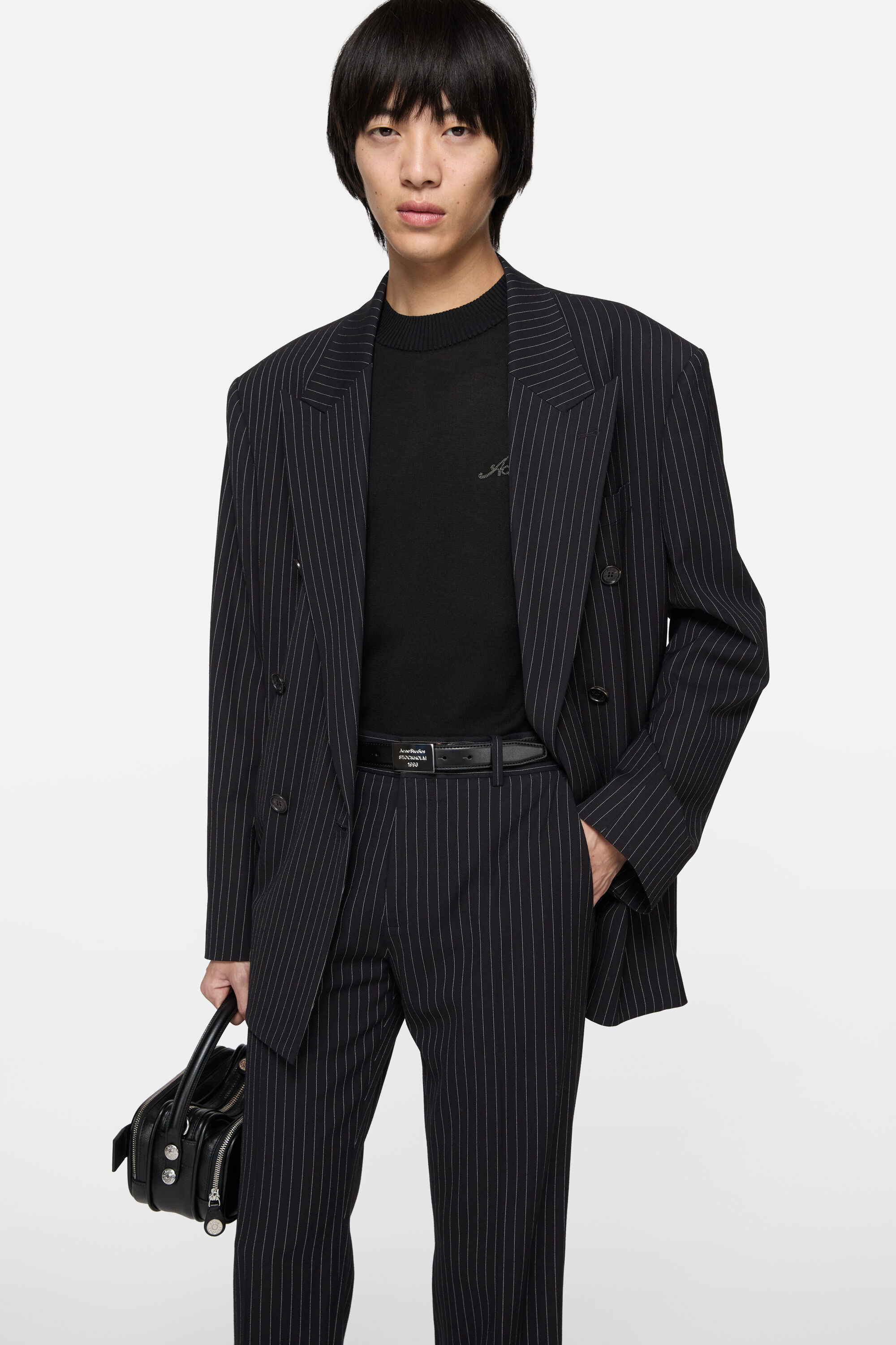 Acne Studios - ダブルブレストスーツジャケット - ネイビー/ホワイト