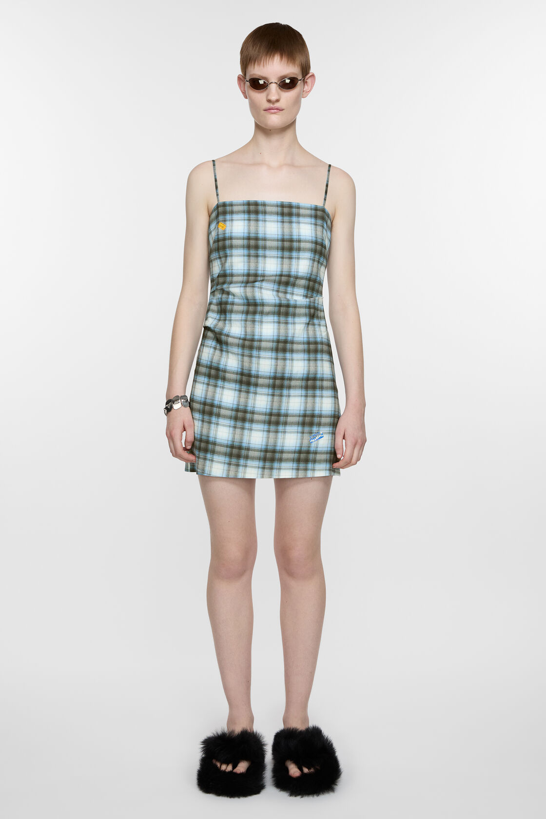 Strap dress, Brown/black, 2000x