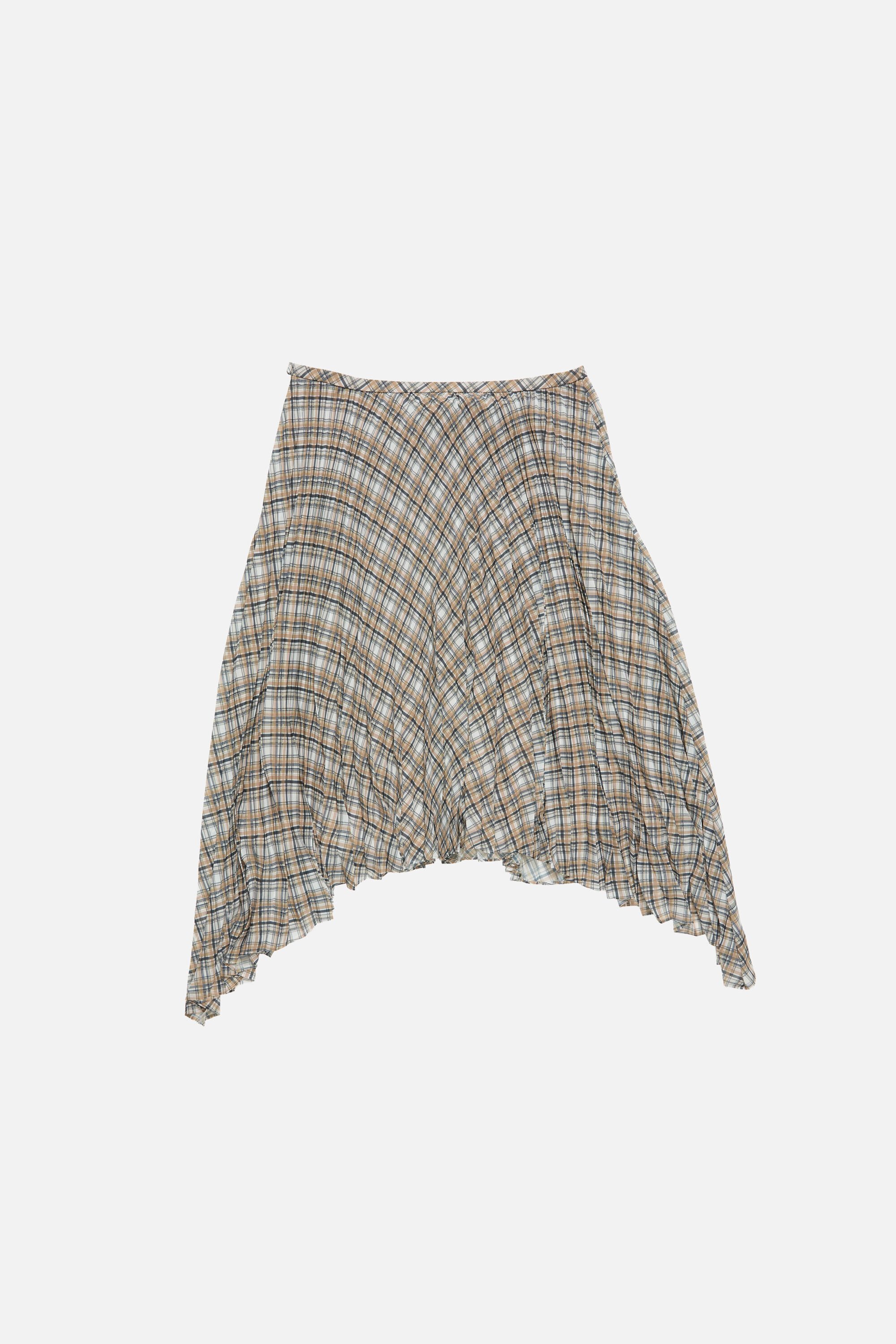 Acne Studios - Long checked skirt - Grey