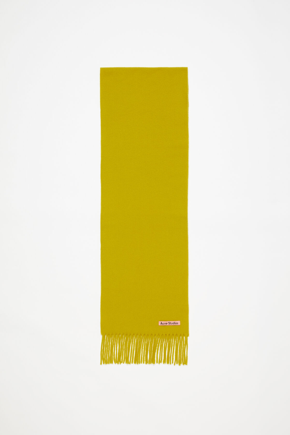 フリンジウールスカーフ - スキニー, アシッドイエロー, 2000x