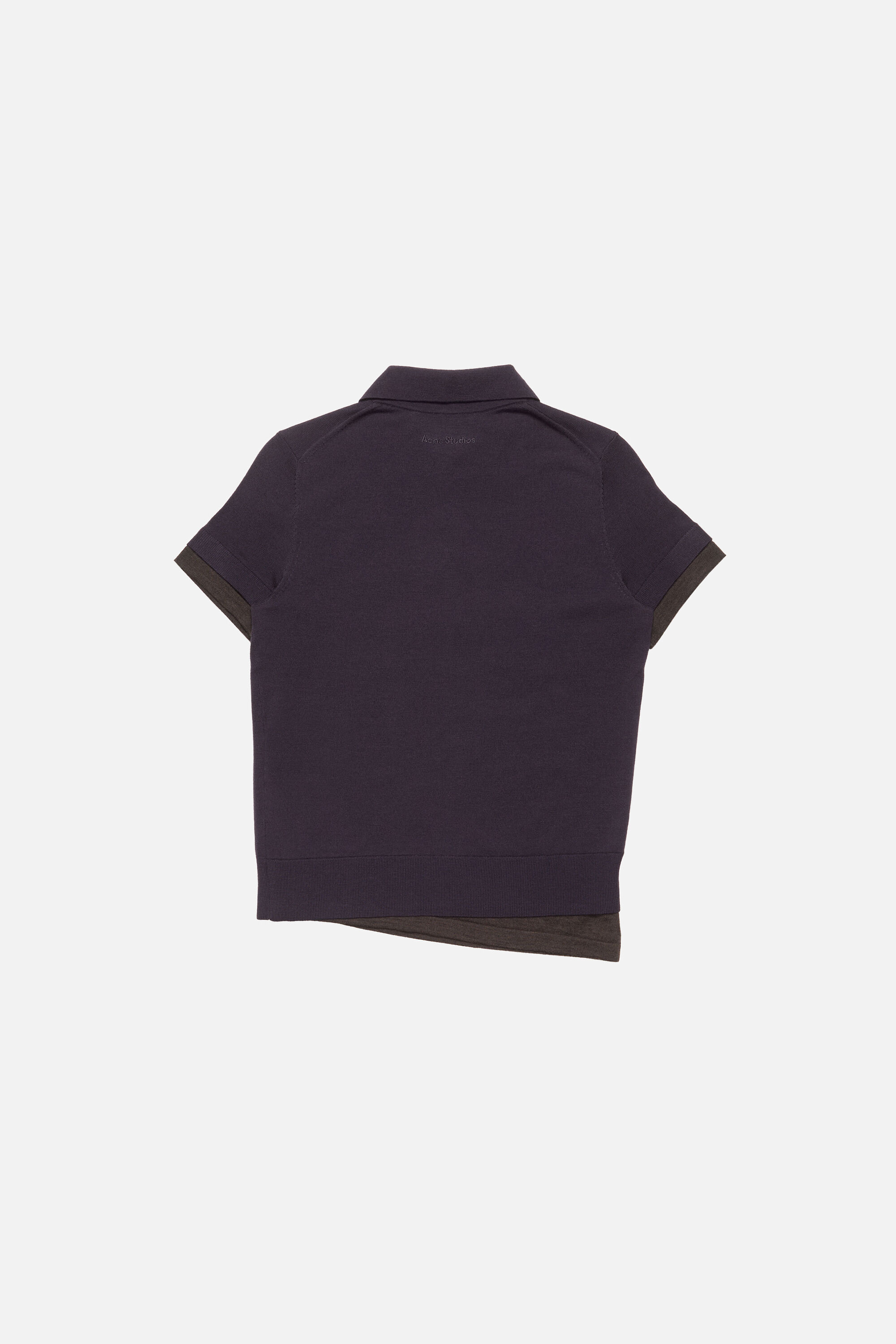 Acne Studios - Layered knit polo - Purple/brown
