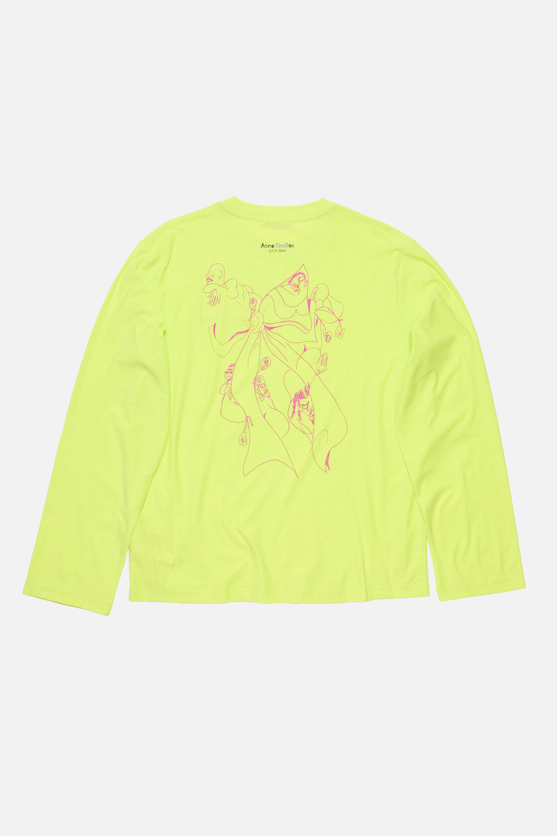 Long sleeve t-shirt - Relaxed fit, Acid green, 2000x