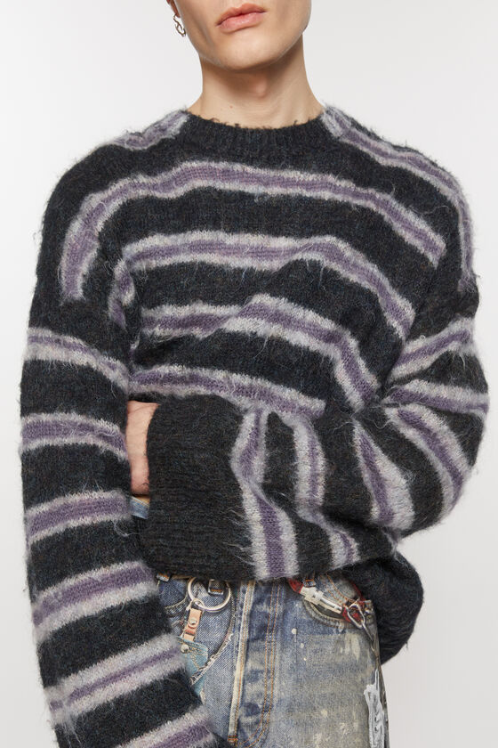 Acne Studios - Mohair blend jumper - Dark grey melange/multi