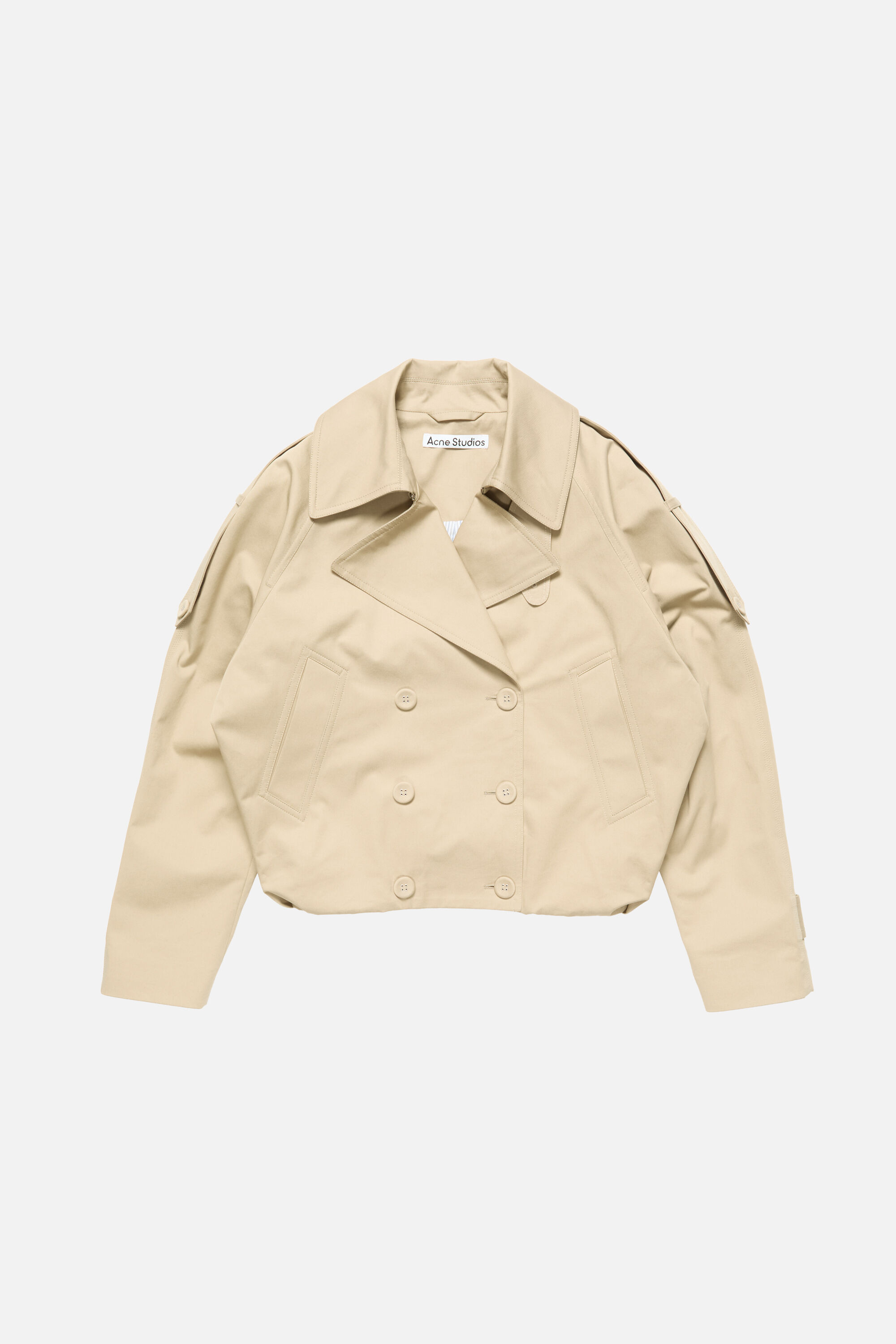 Acne Studios - Short trench coat - Pale beige