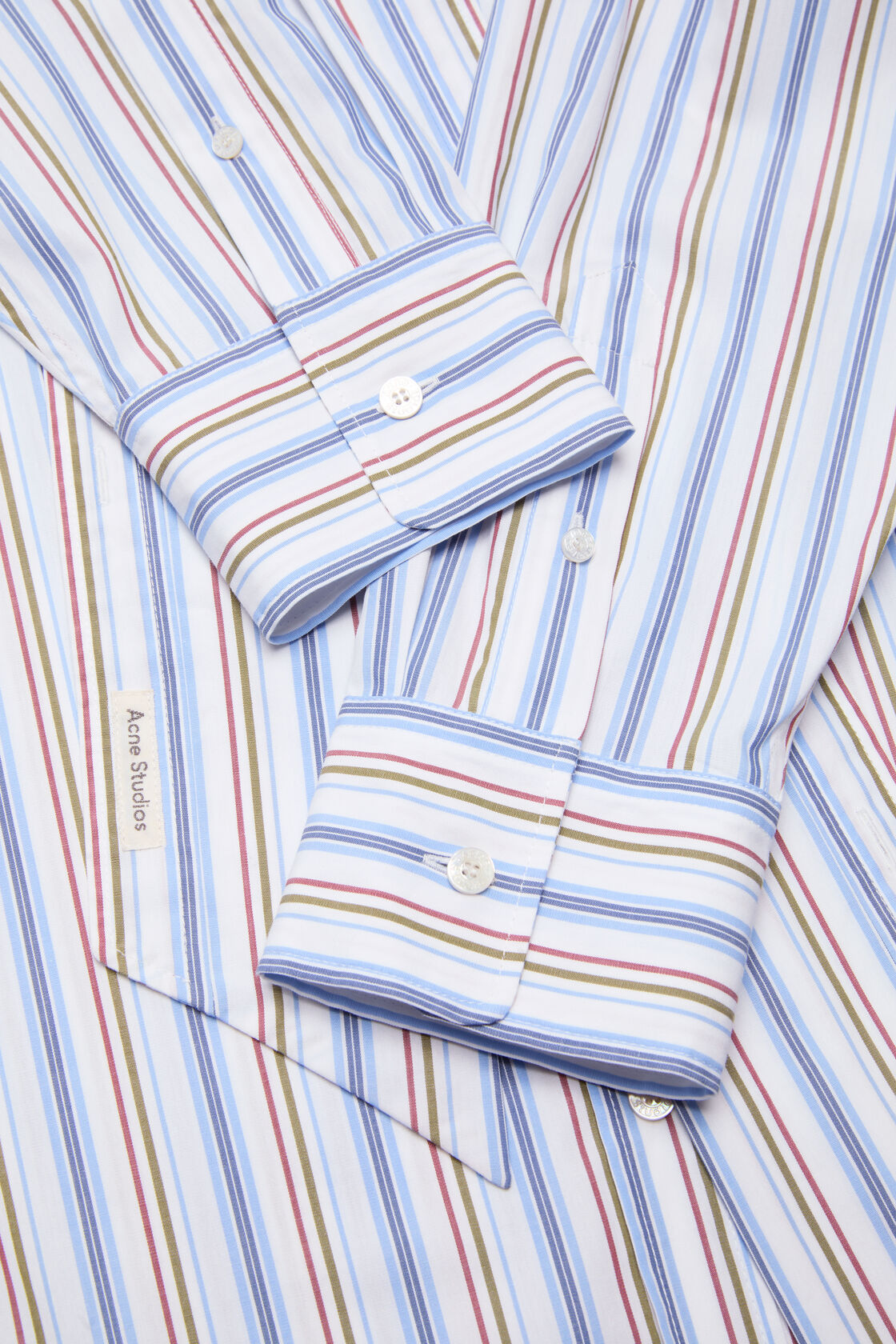 Striped shirt dress, Blue/red, 2000x