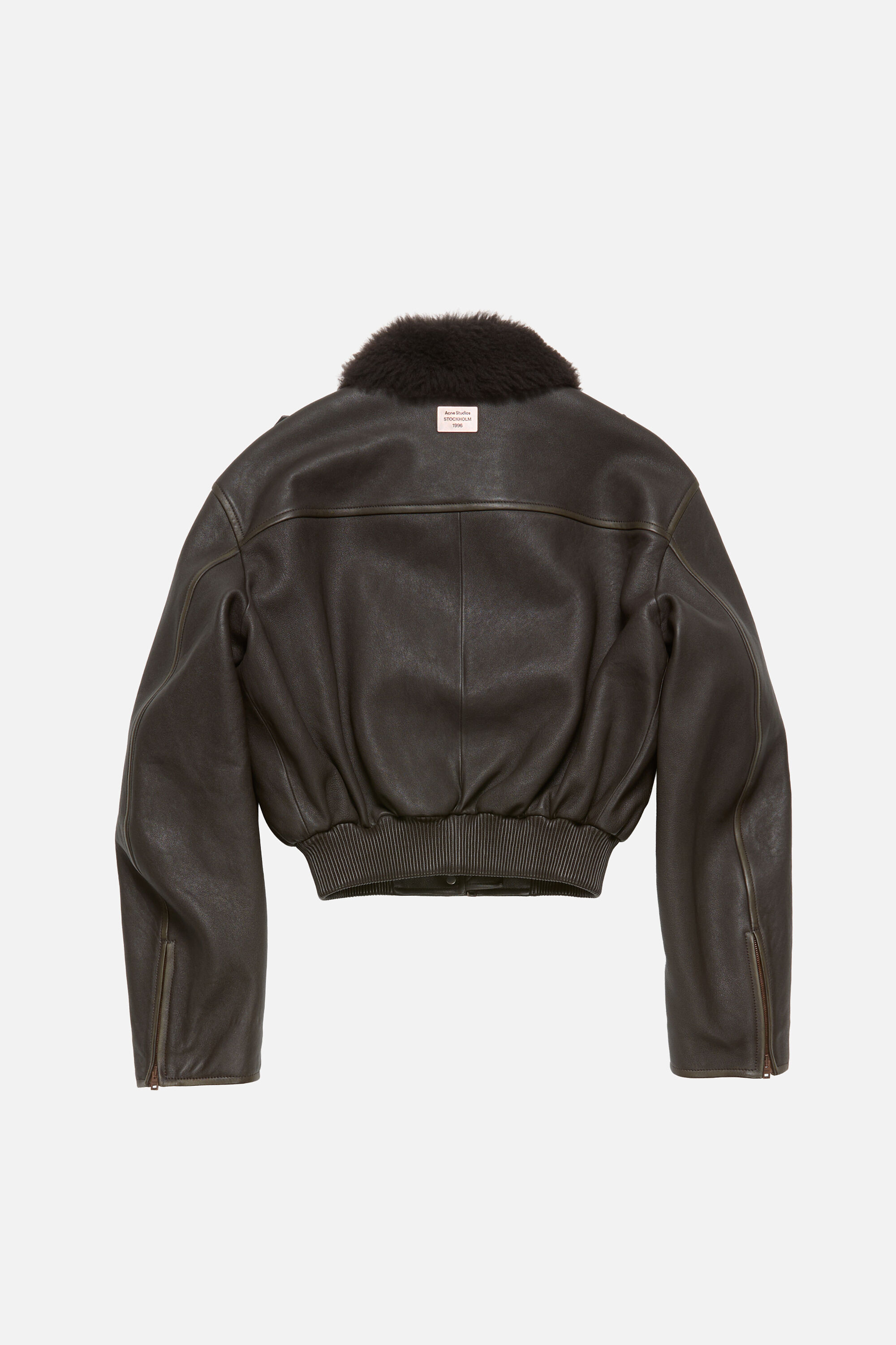 Acne Studios - Leather bomber jacket - Dark brown