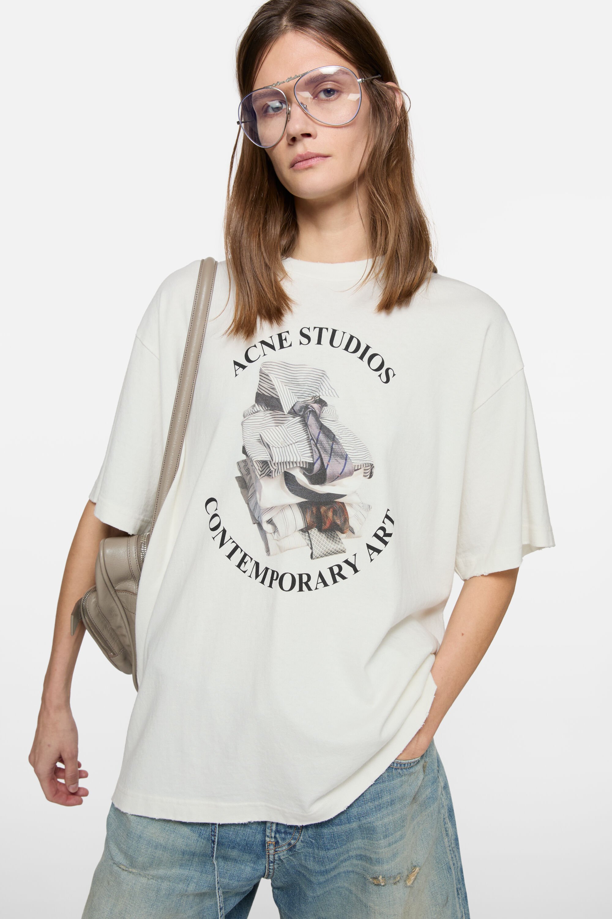 Acne Studios - Printed t-shirt - relaxed - Off white