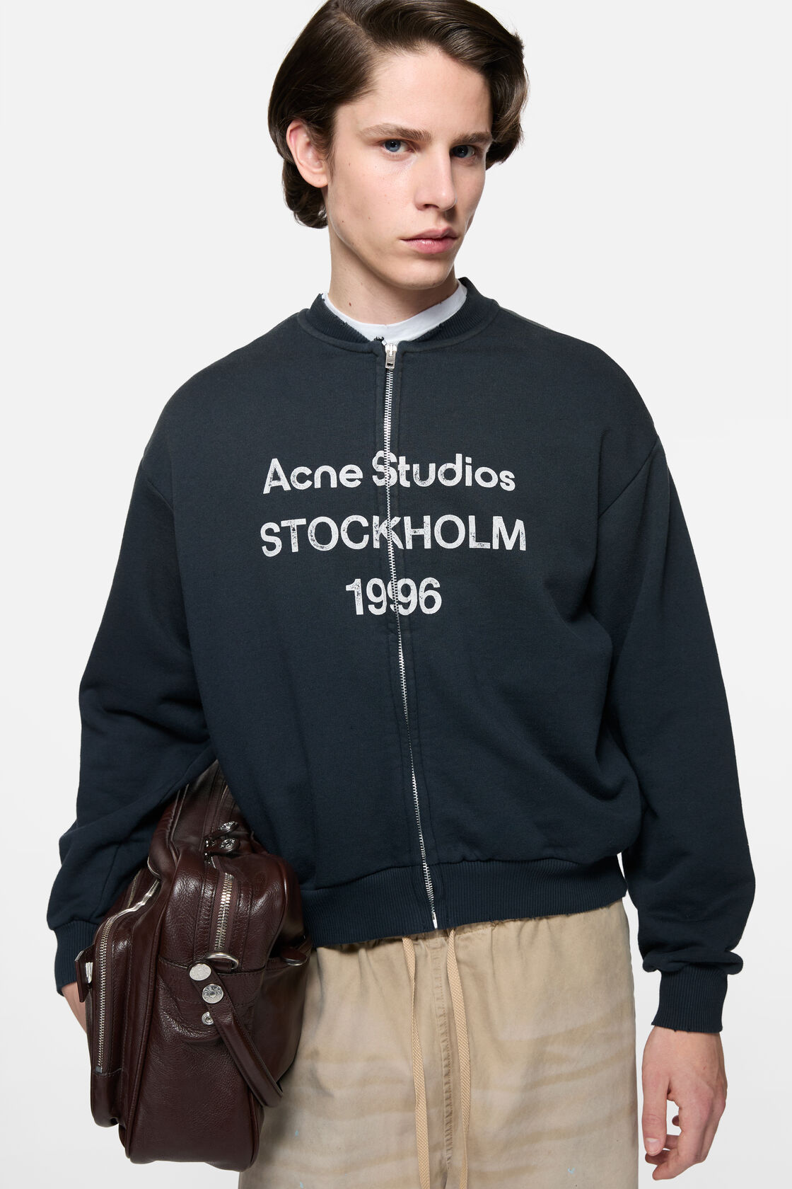 Zip sweater logo, Schwarz, 2000x
