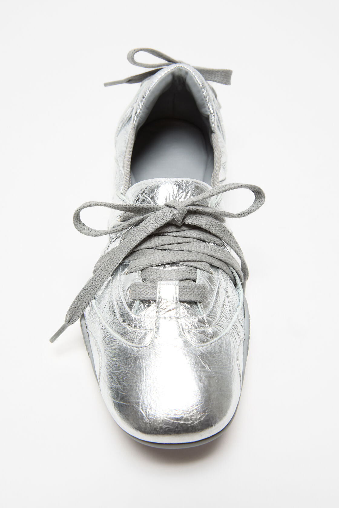 Lace-up leather shoes, Silver/grey, 2000x