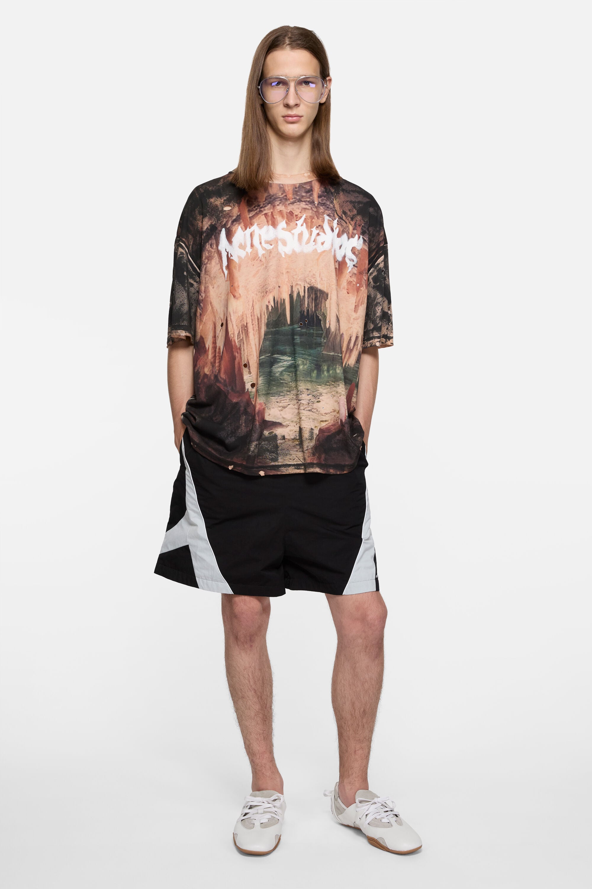 レア！acne グラデーションシャツ Acne Studios - Gothic logo t-shirt - Faded black