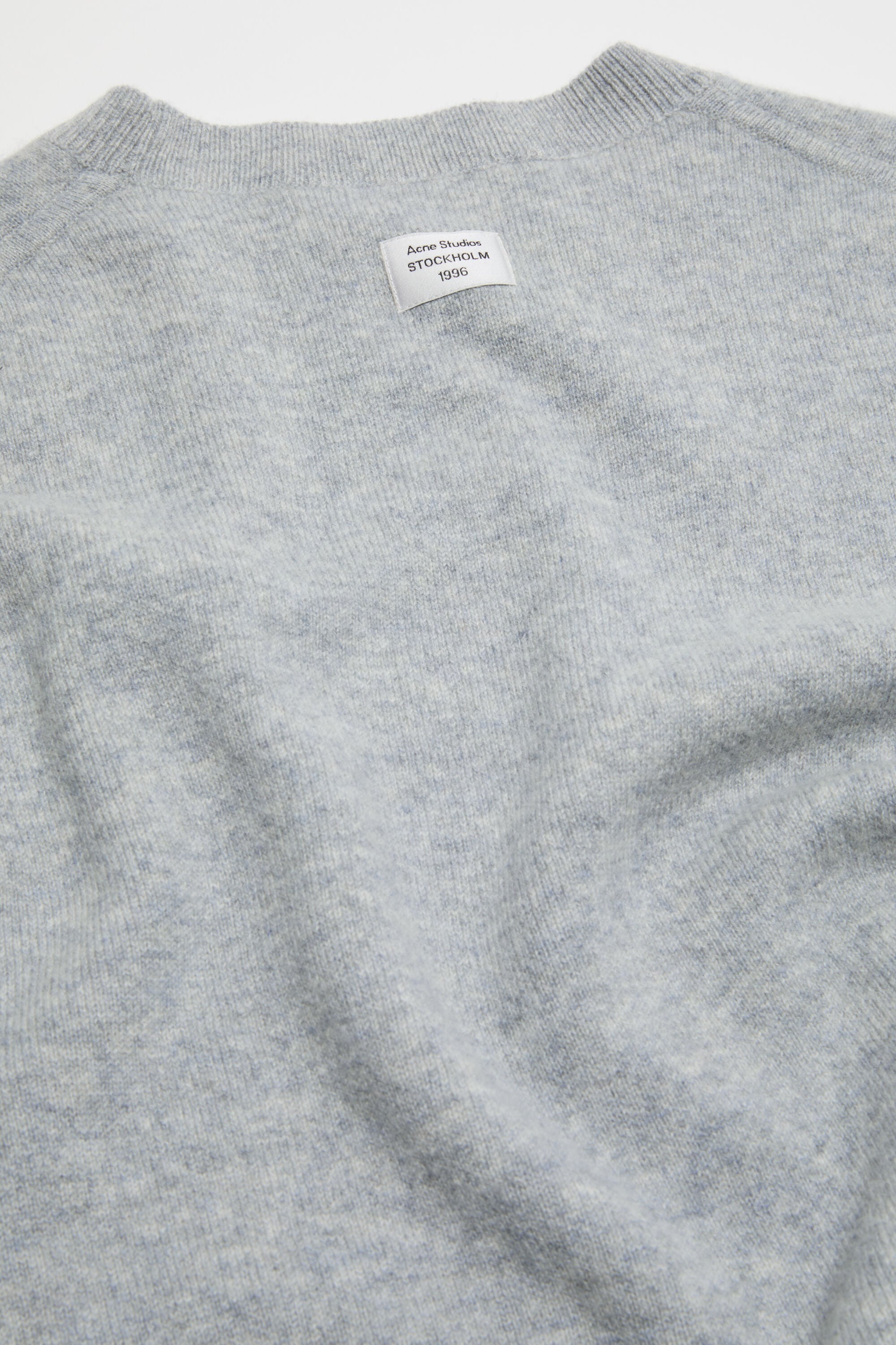 Acne Studios - ロゴ入りカシミヤセーター - コールドグレーメランジ