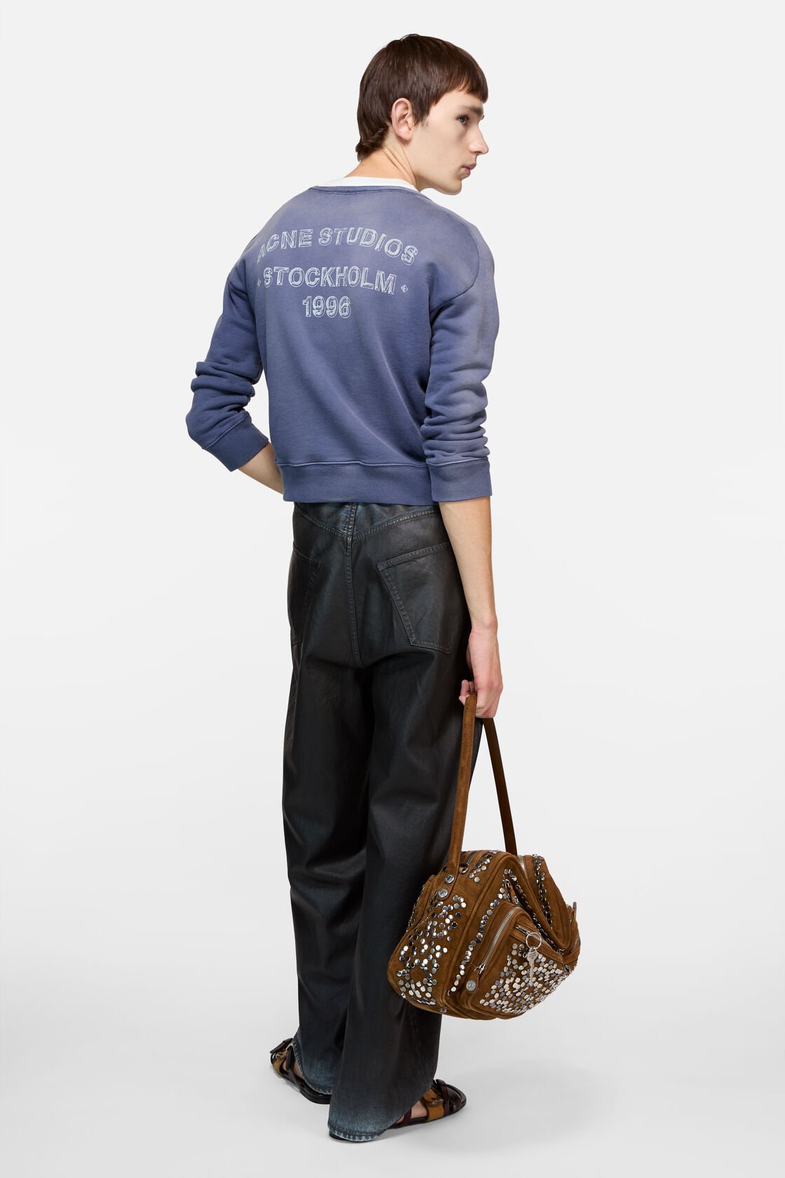 Washed logo sweatshirt, Navy, 2000x