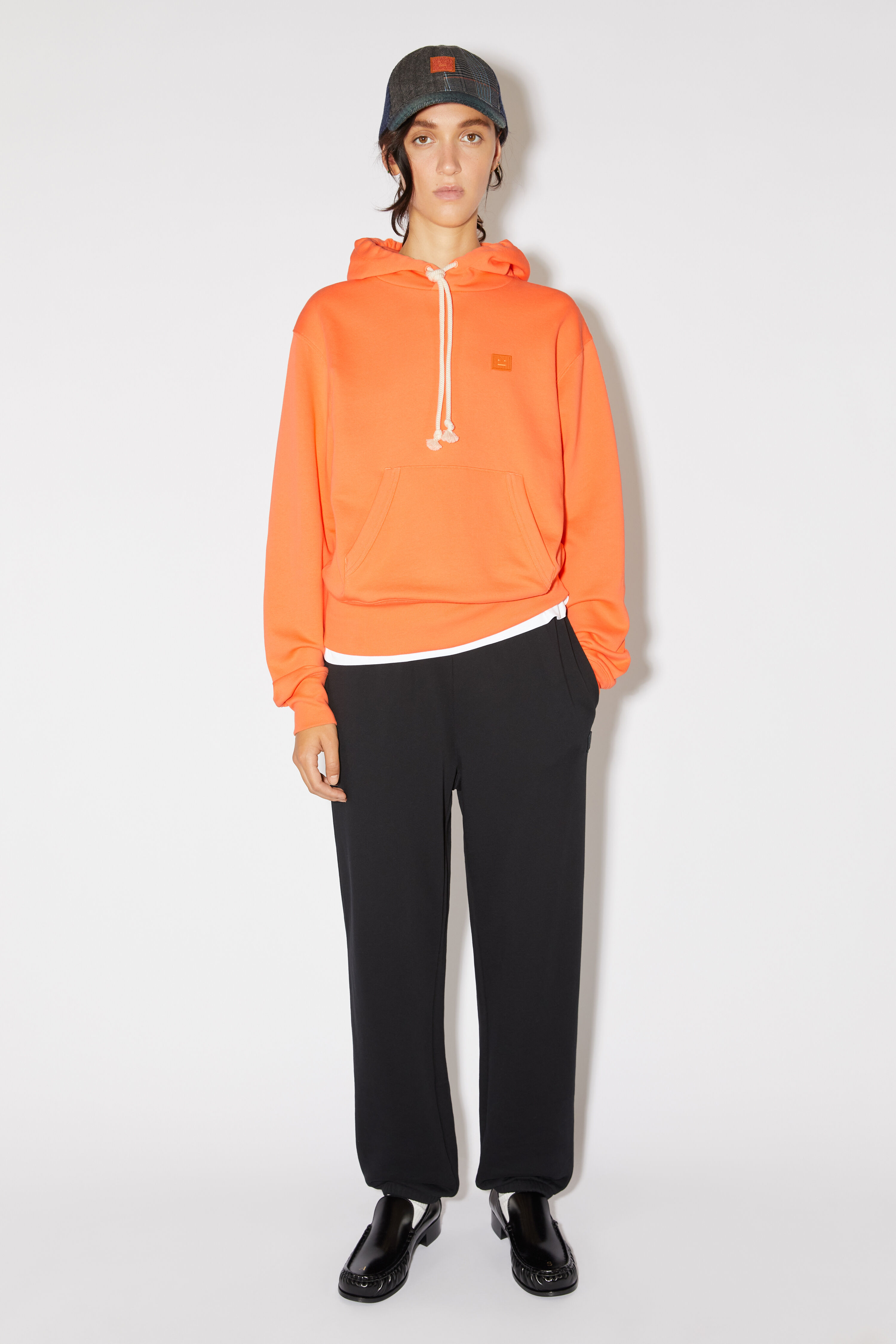 아크네 스튜디오 Acne Studios Hooded sweatshirt - Regular fit - Mandarin orange