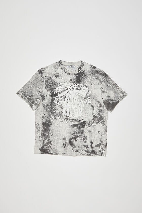 Acne Studios - プラスタープリントTシャツ - フェイデッドブラック