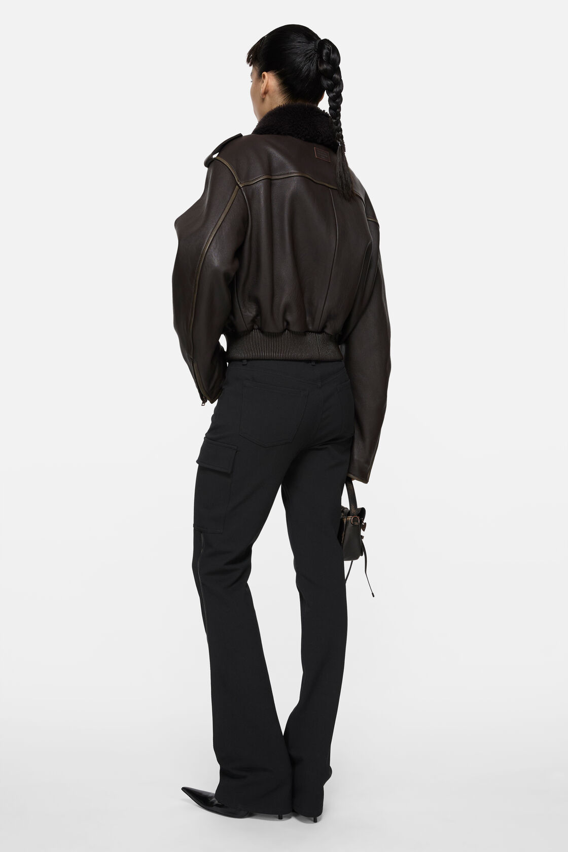 Stretch zip trousers, Black, 2000x