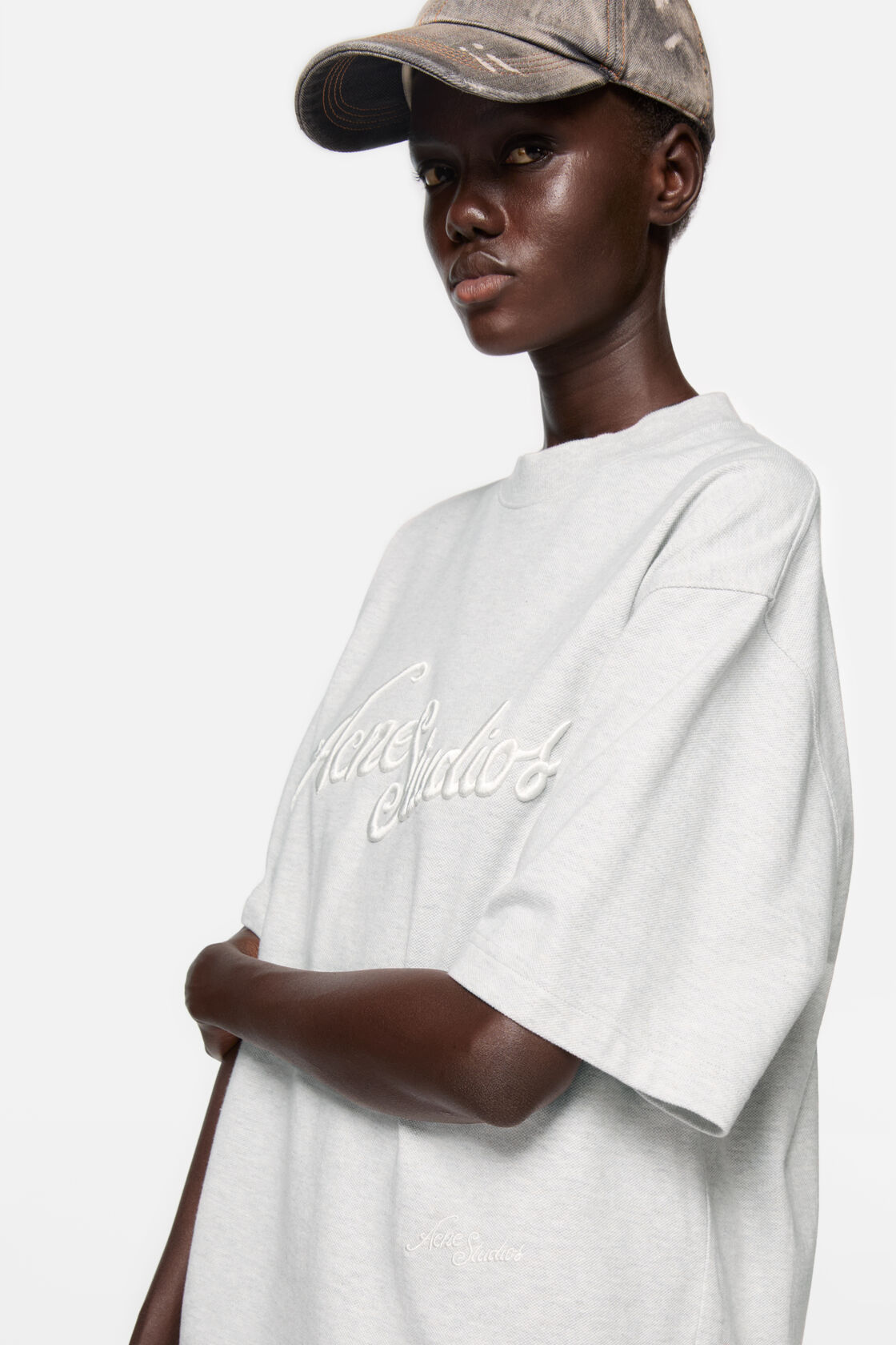 Logo t-shirt - Relaxed fit, Pale Grey Melange, 2000x