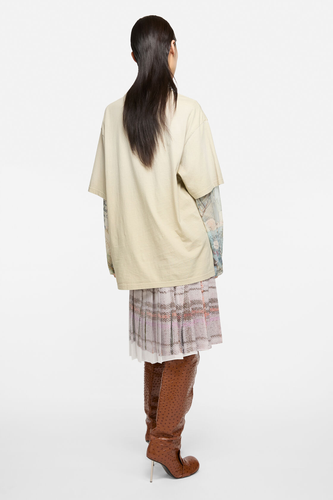 로고 티셔츠, 오트 베이지, 2000x