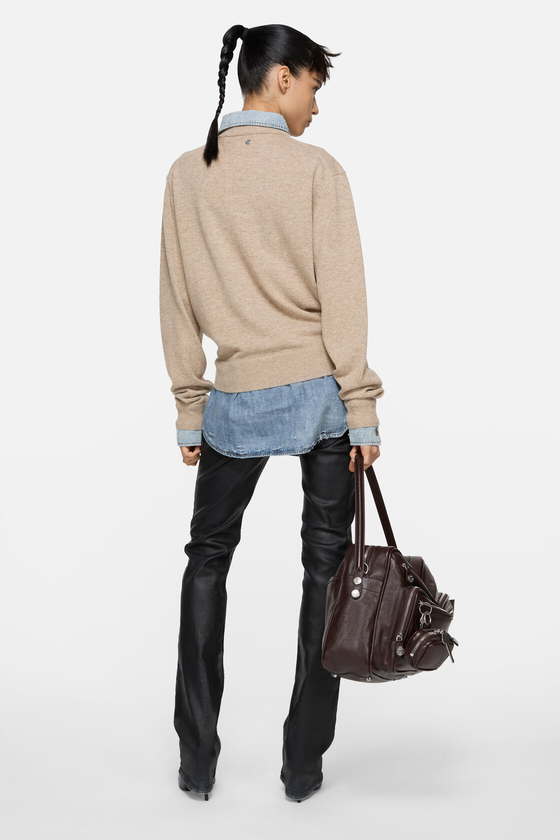 Layered wool knit, Beige, 2000x