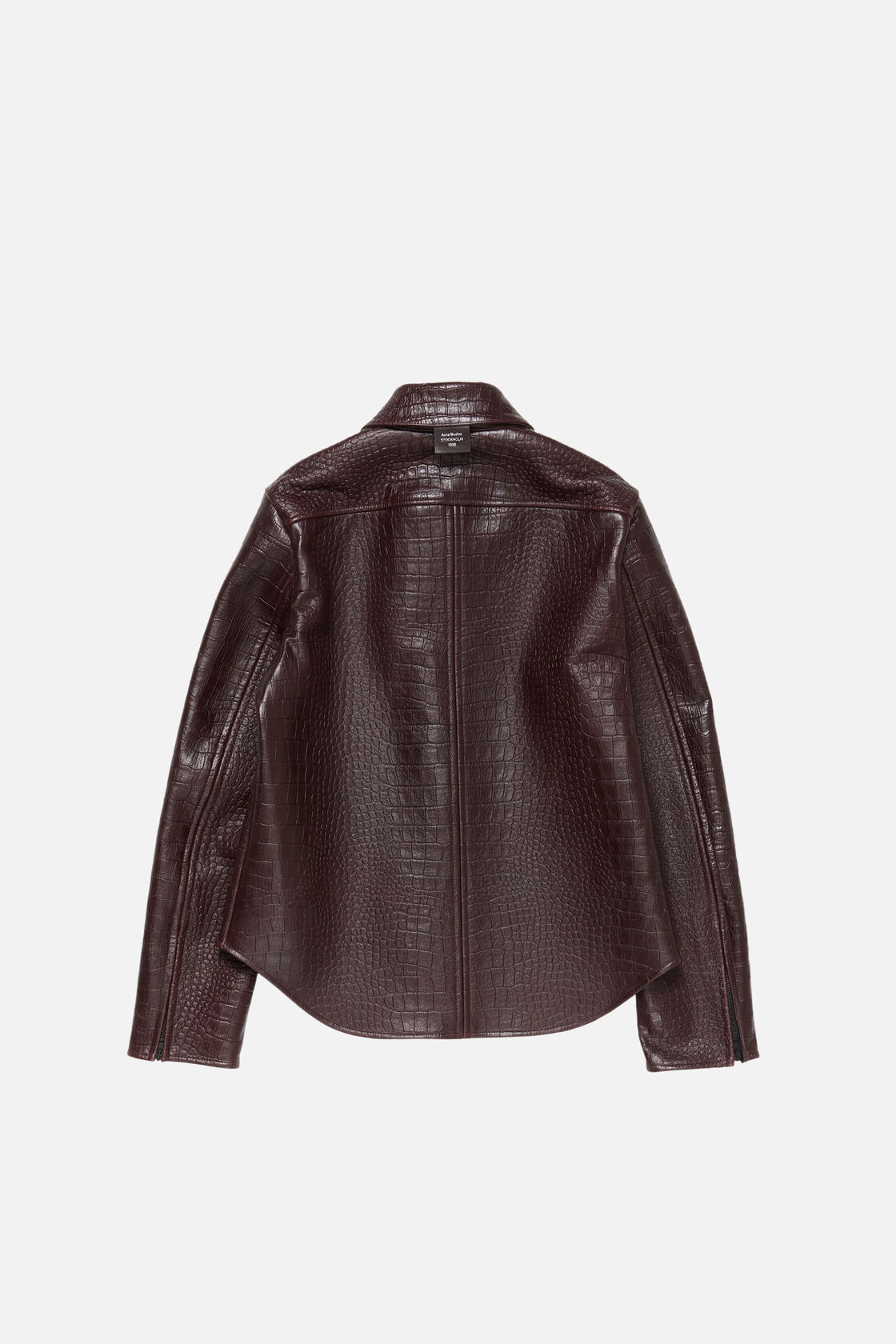 Leather shirt jacket, Burgundy, 2000x