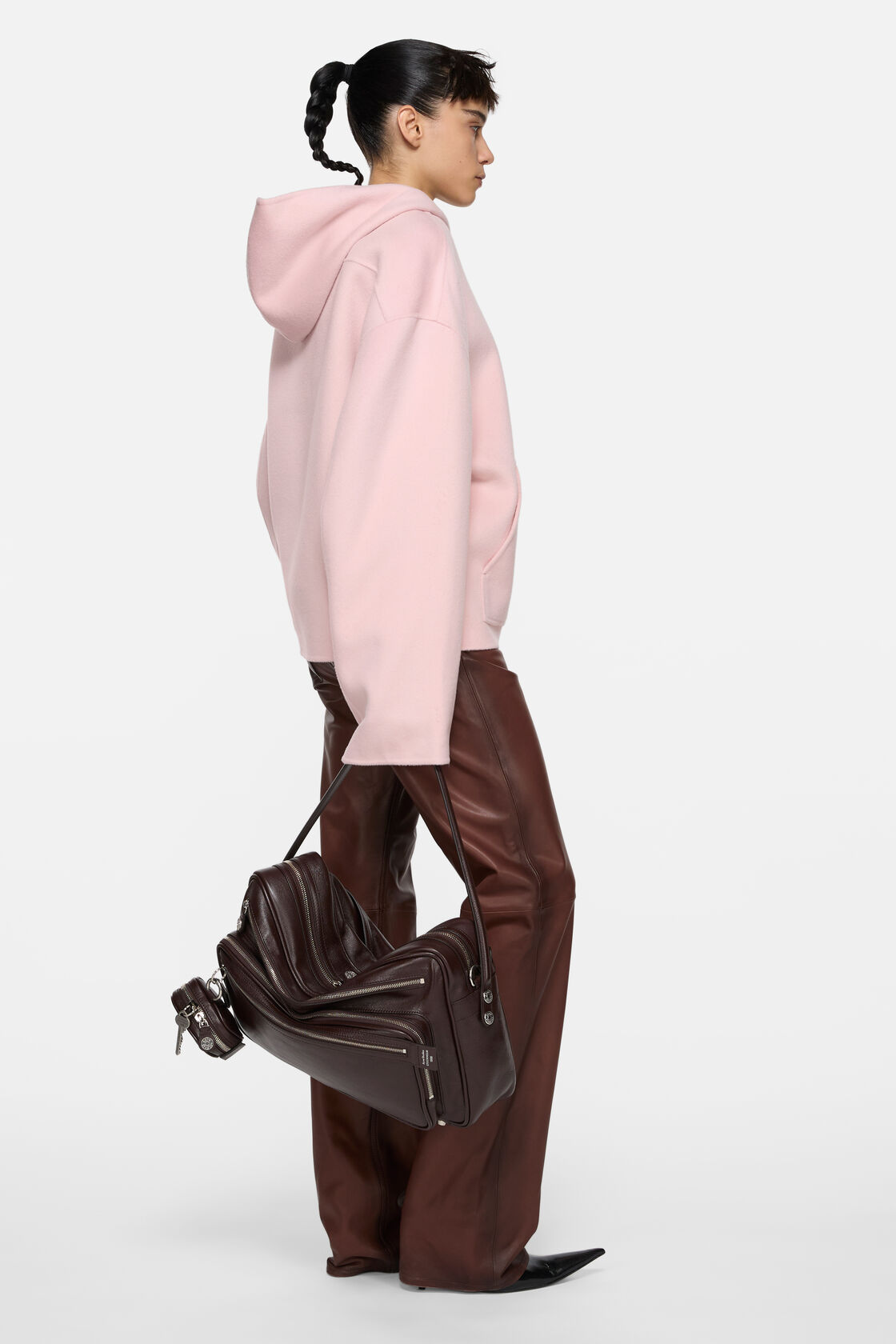 Cashmere jacket with hood, Baby pink, 2000x