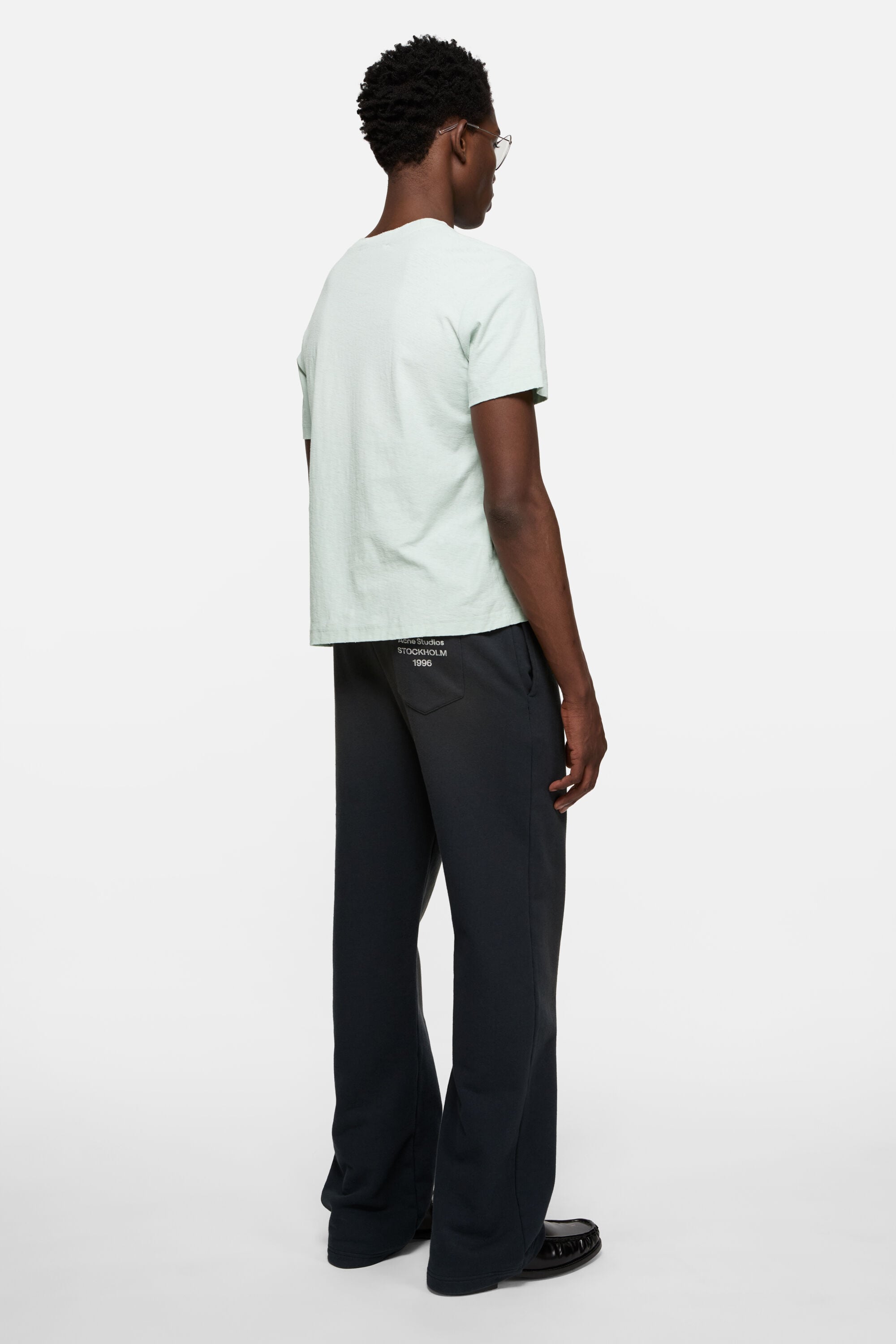 Acne Studios - Distressed logo t-shirt - Pale mint