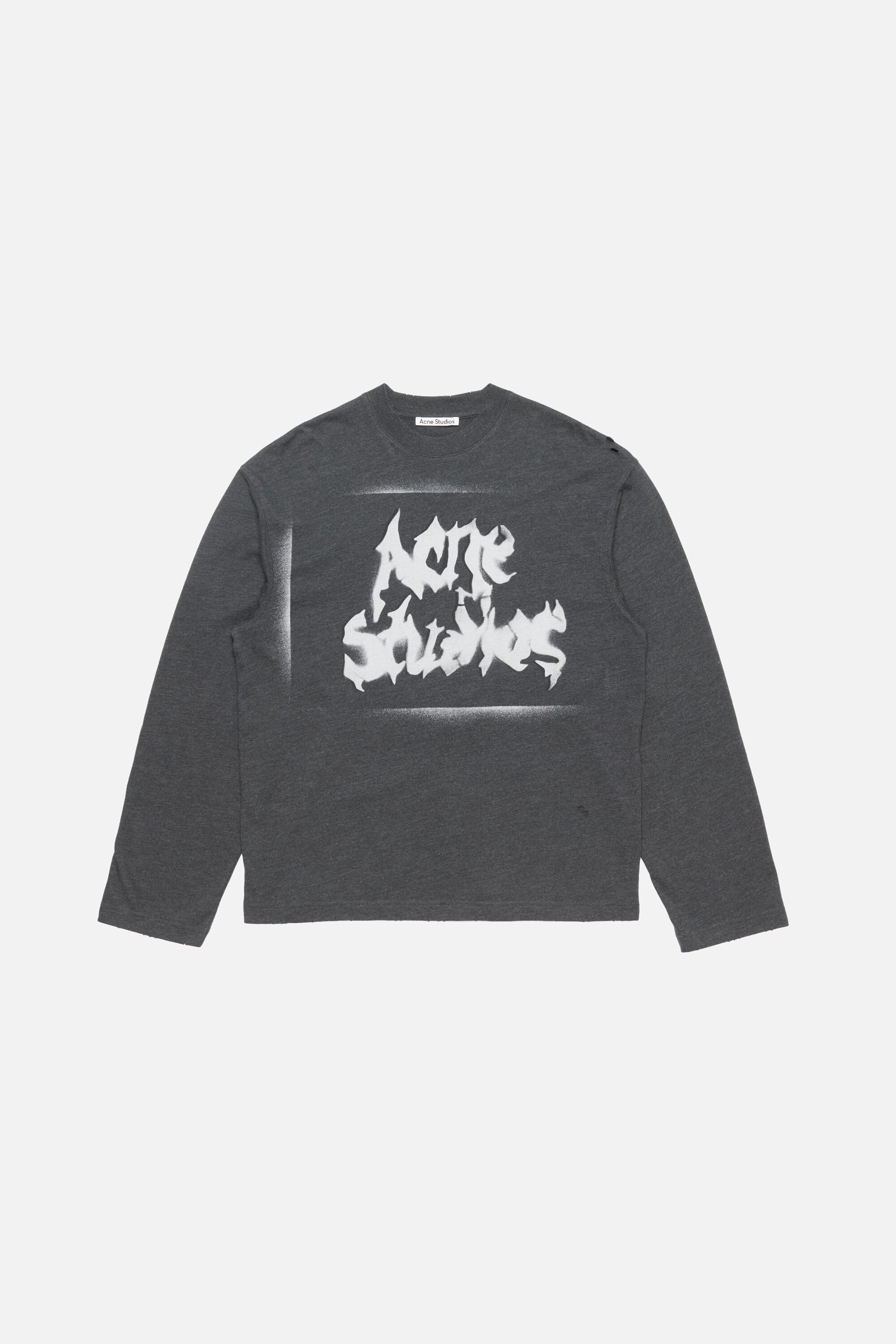 Acne Studios - ゴシックロゴTシャツ - ダスティホワイト