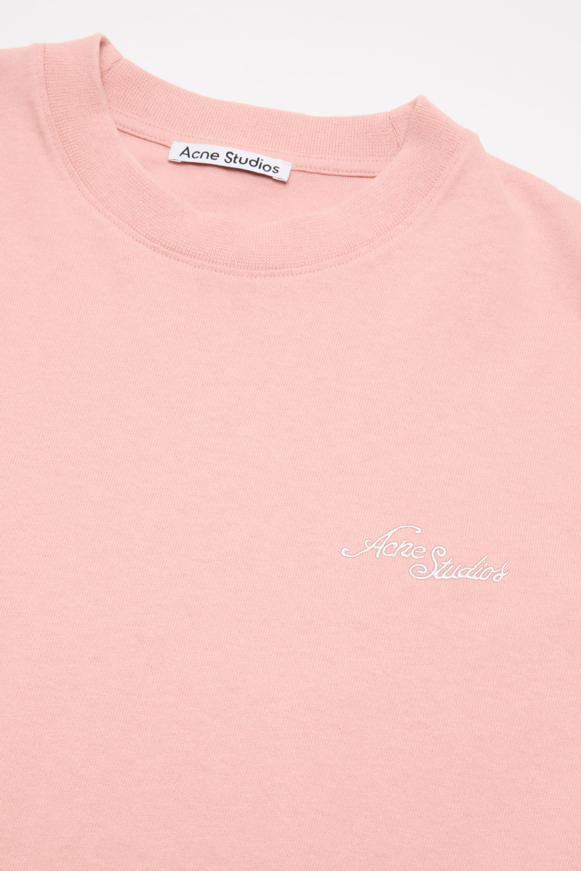 Acne Studios - ロゴ入りジャージーTシャツ - フェイデッドピンク