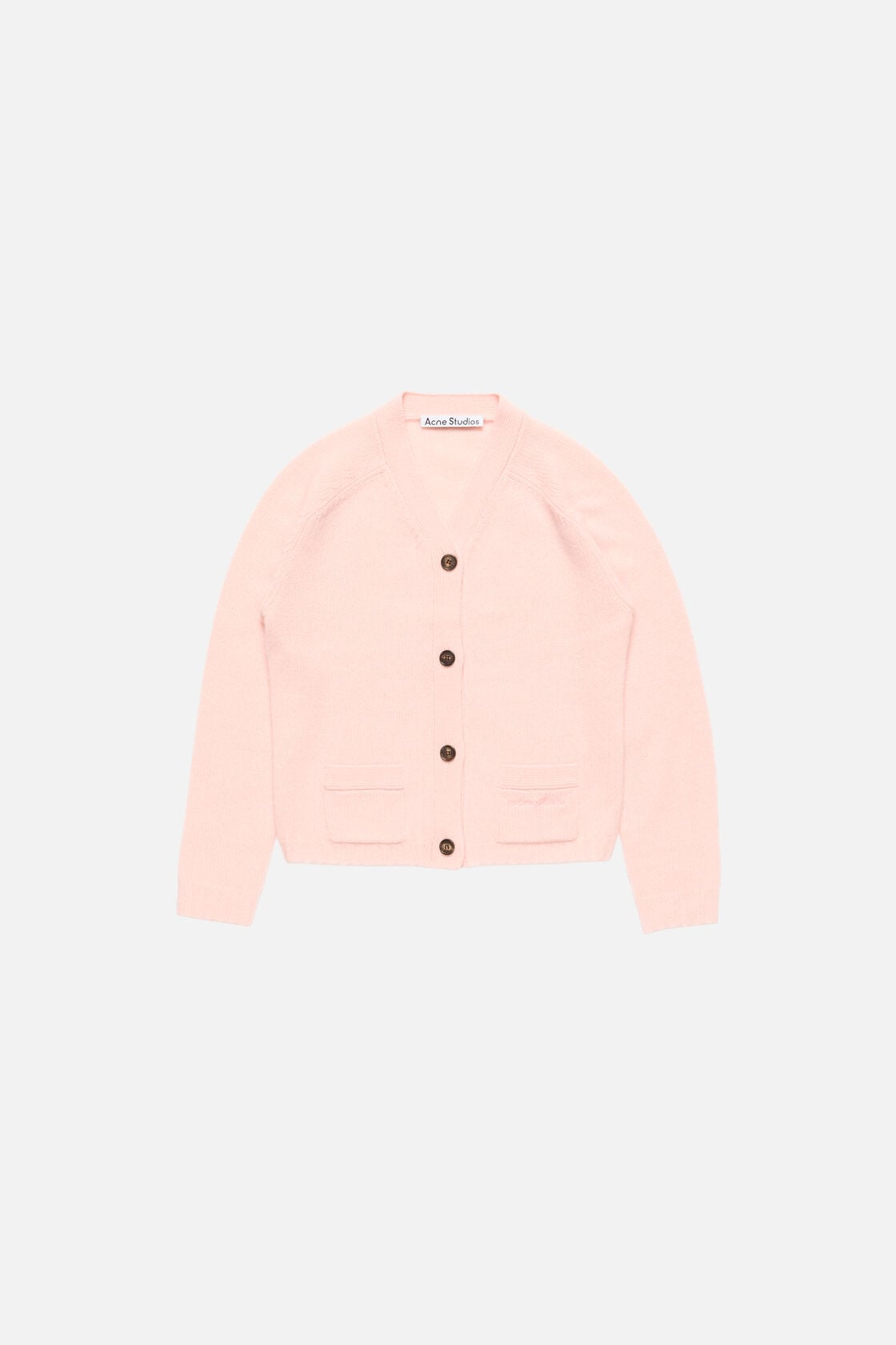 Cashmere V-Neck Cardigan, Light Rose Pink, 2000x