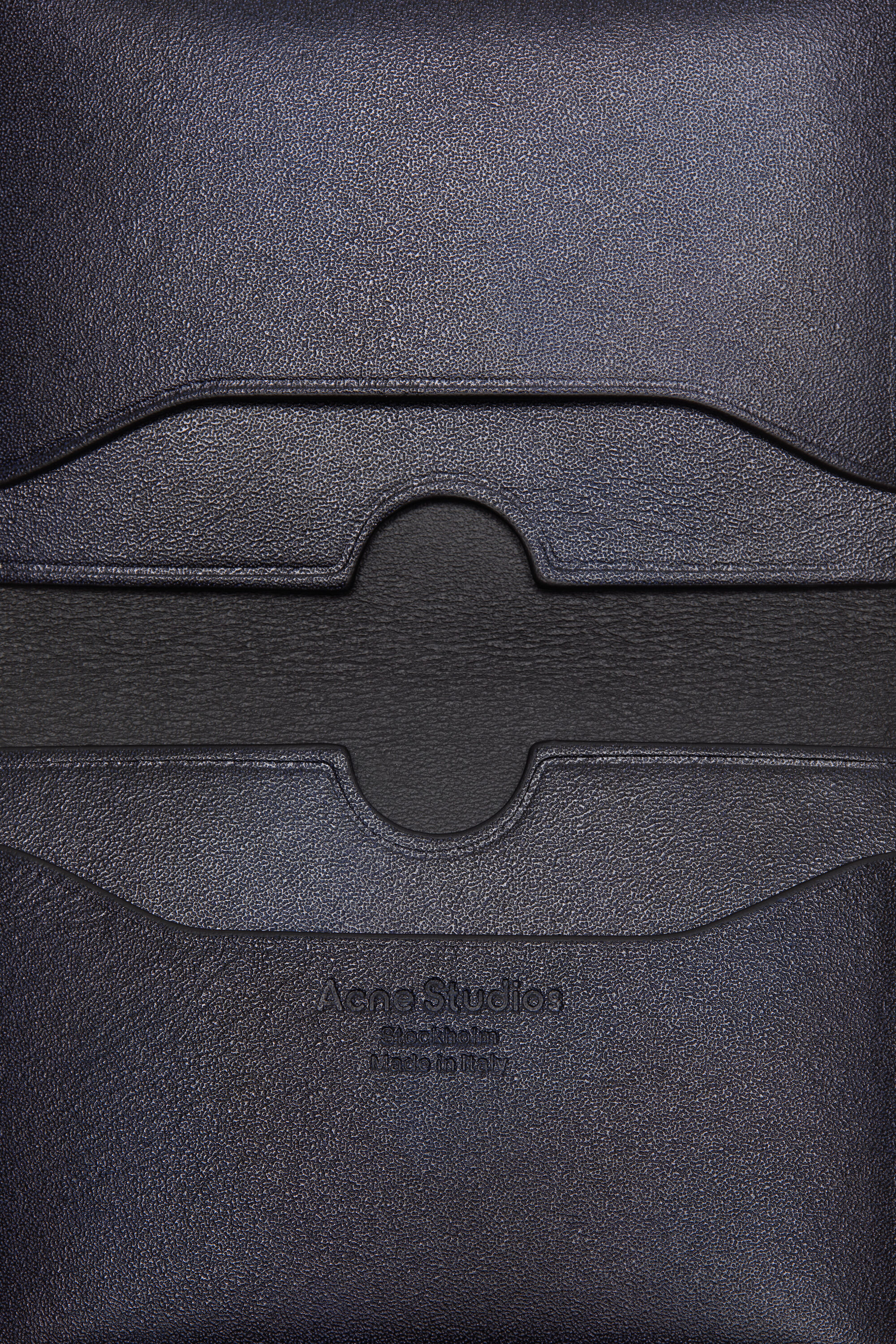 Acne Studios - Folded leather wallet - Navy blue