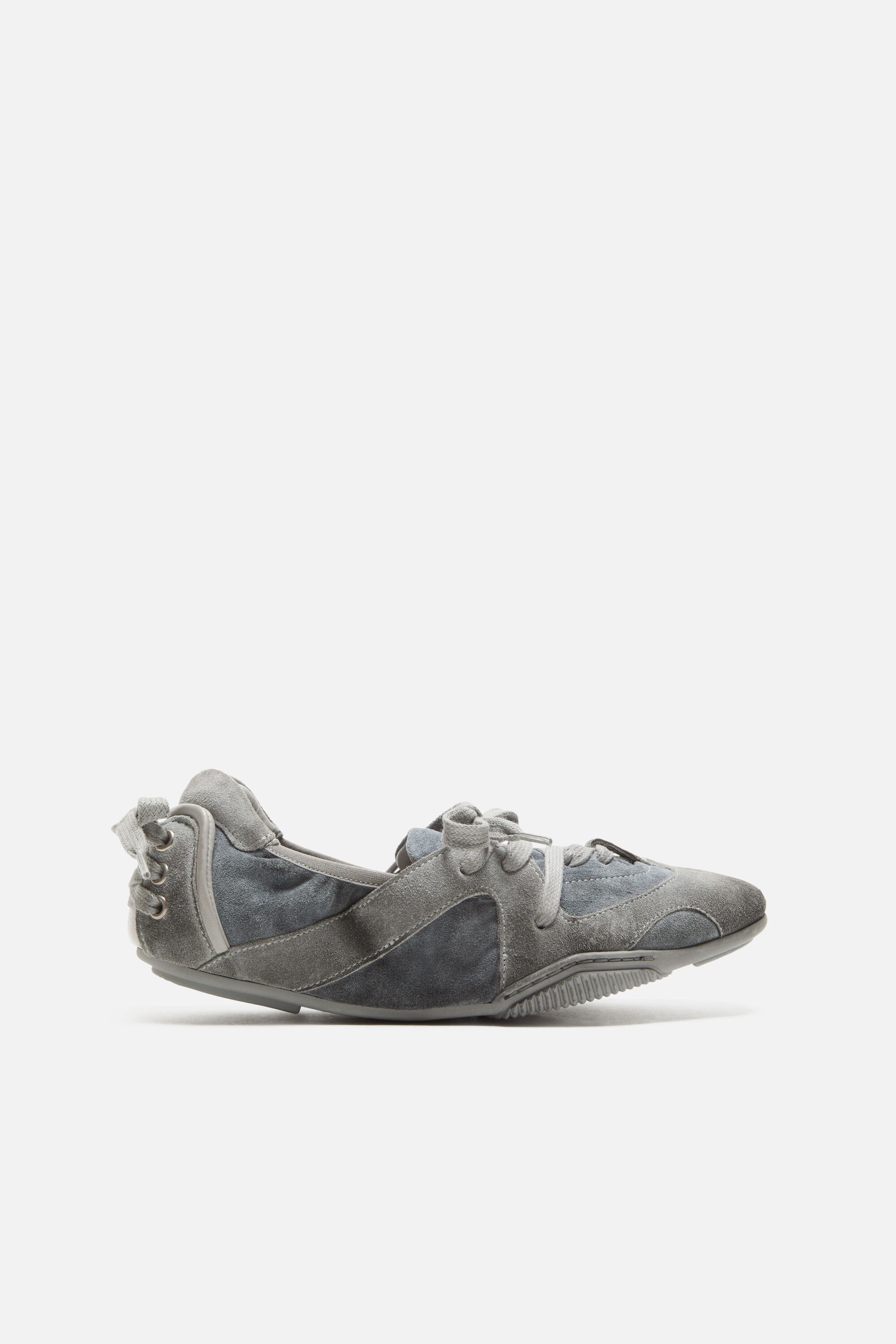 Acne Studios - Lace-up suede shoes - Multi grey