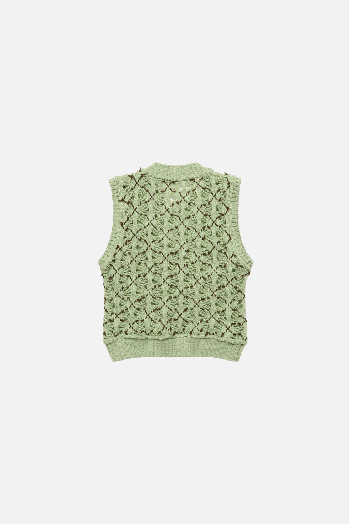 Argyle wool vest, Sage green, 2000x