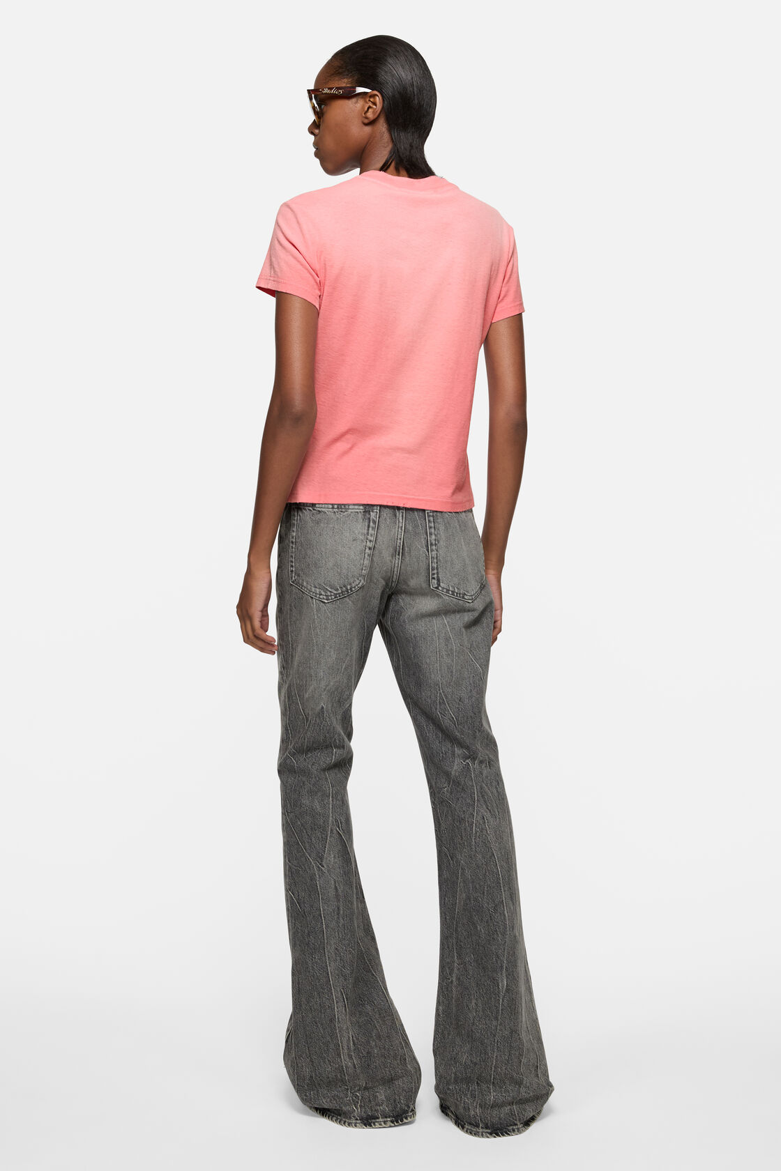 Fitted logo t-shirt, Tango pink, 2000x