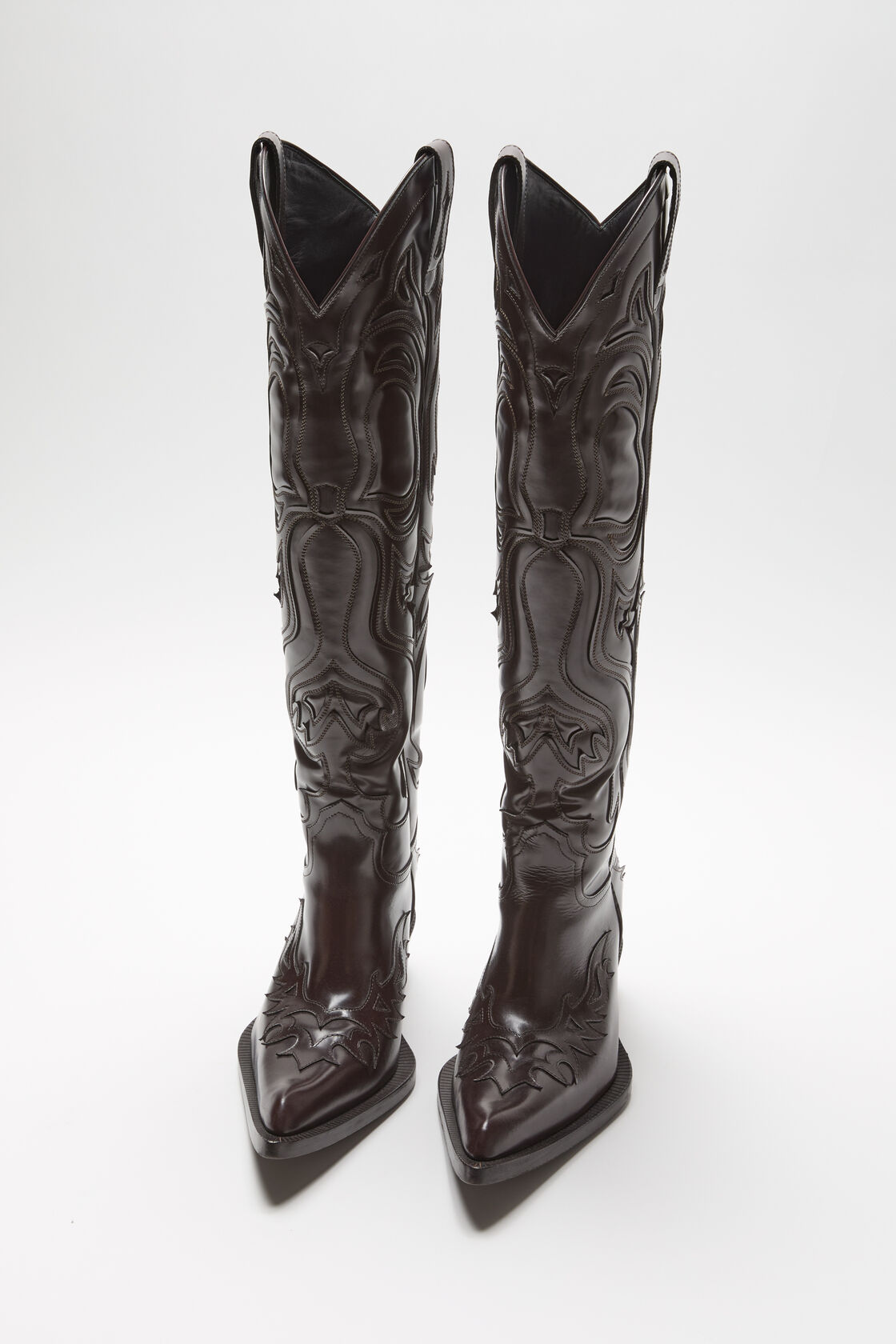 Pointy Cowboy High Boot, Brown, 2000x