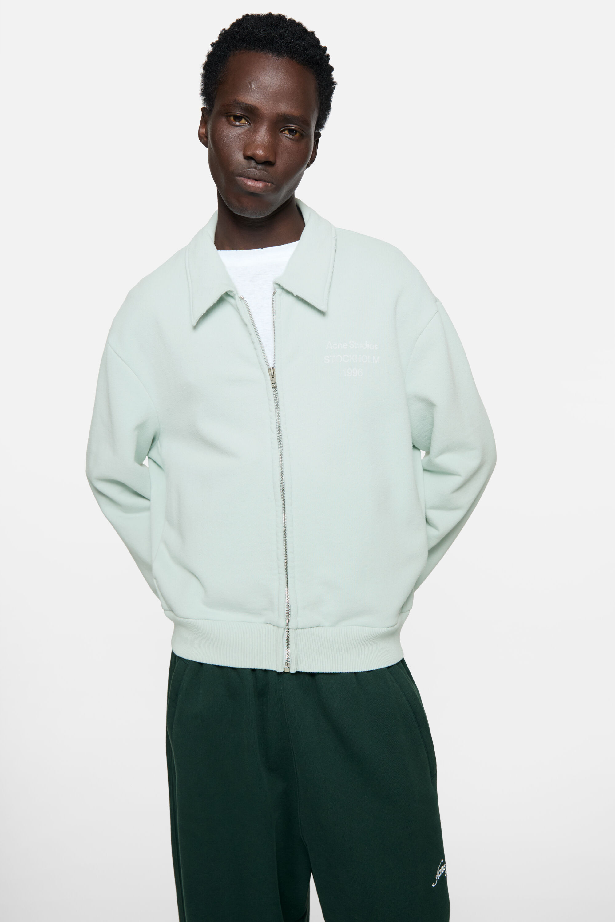 Acne Studios - Cardigan with collar - Pale mint