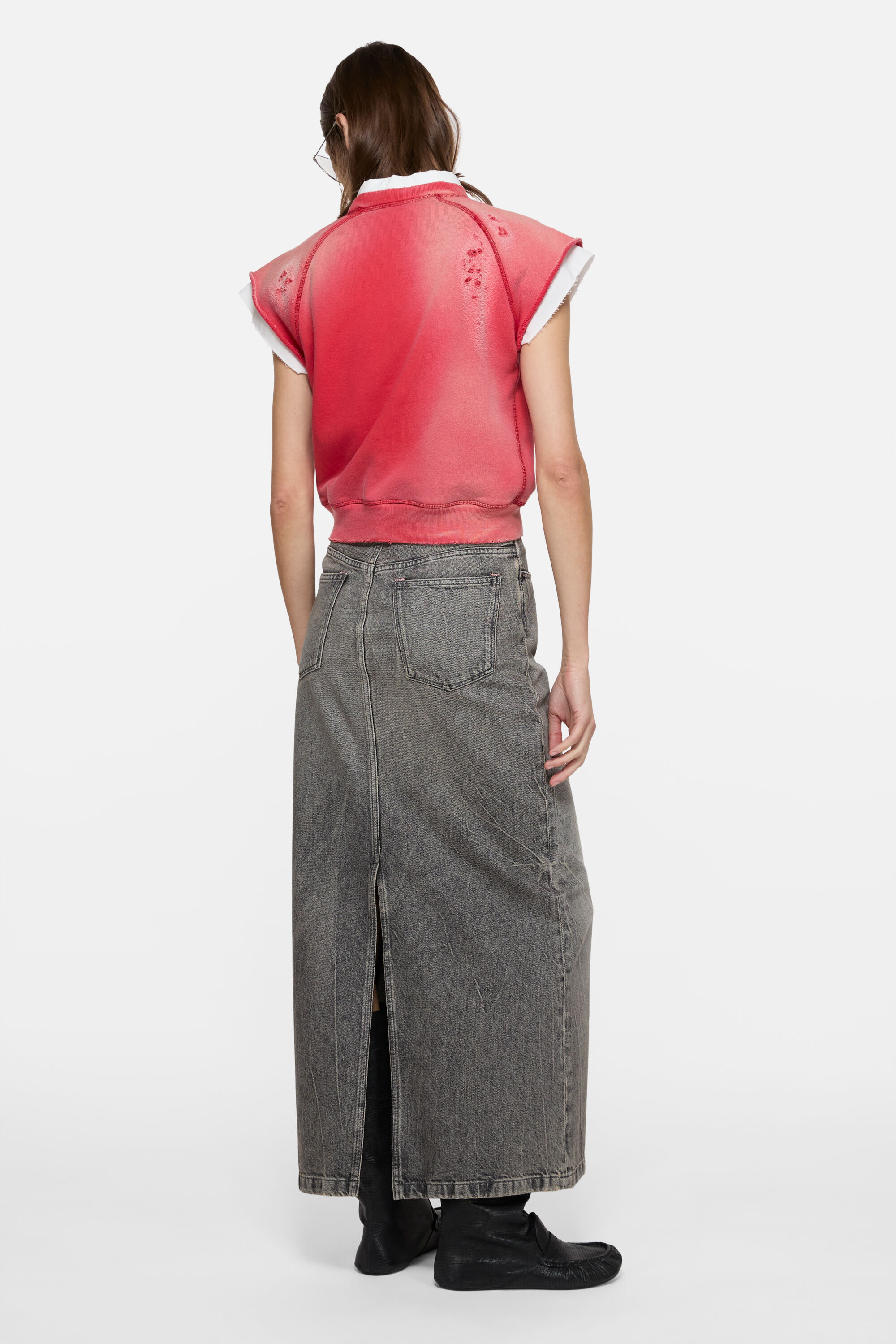 Acne Studios - ロングデニムスカート - ウォッシュドブラック