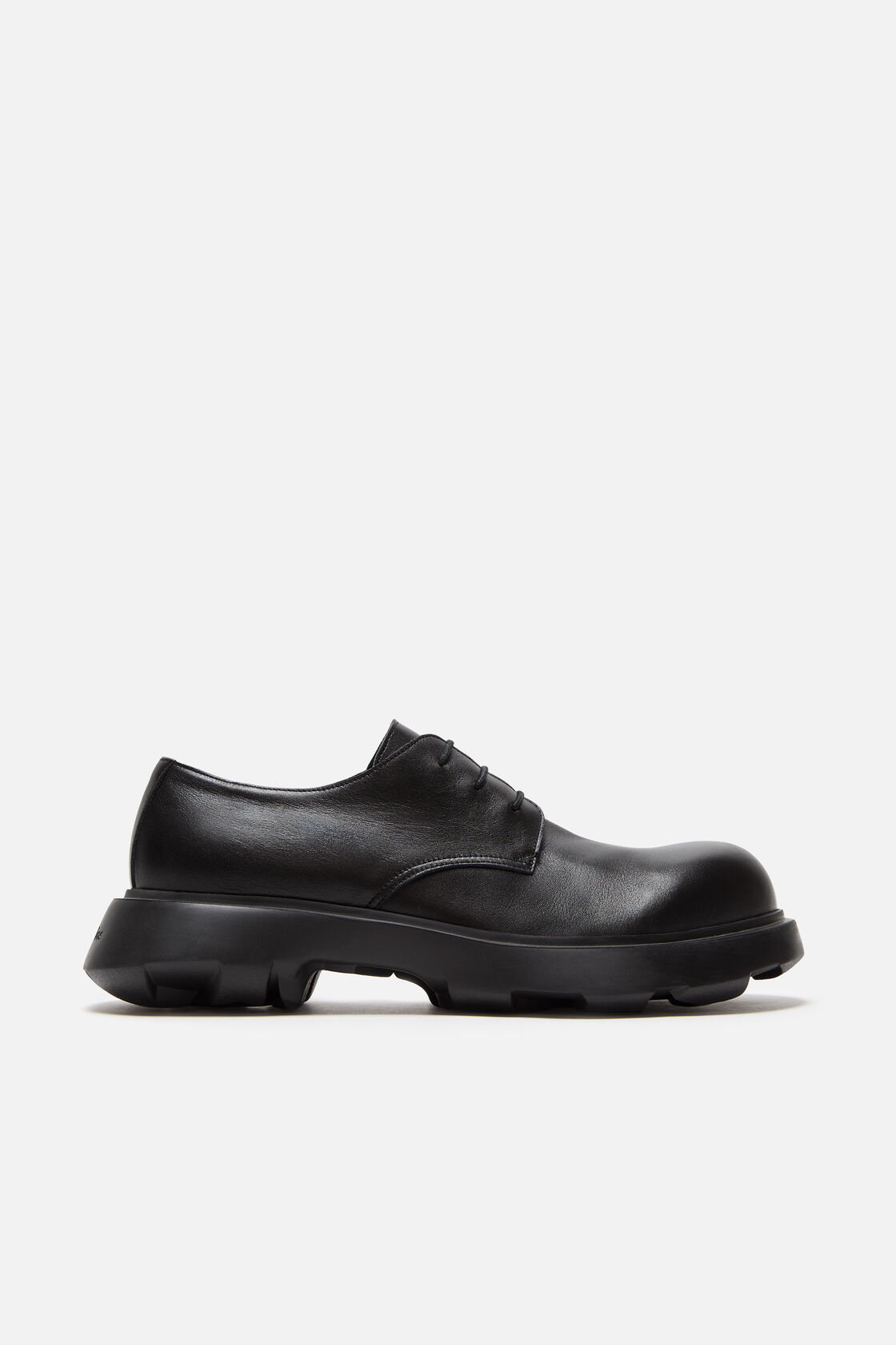 Leather lace-up shoes, Black, 2000x