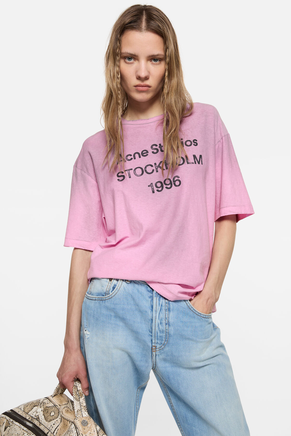 Sprayed logo t-shirt, Cotton candy pink, 2000x