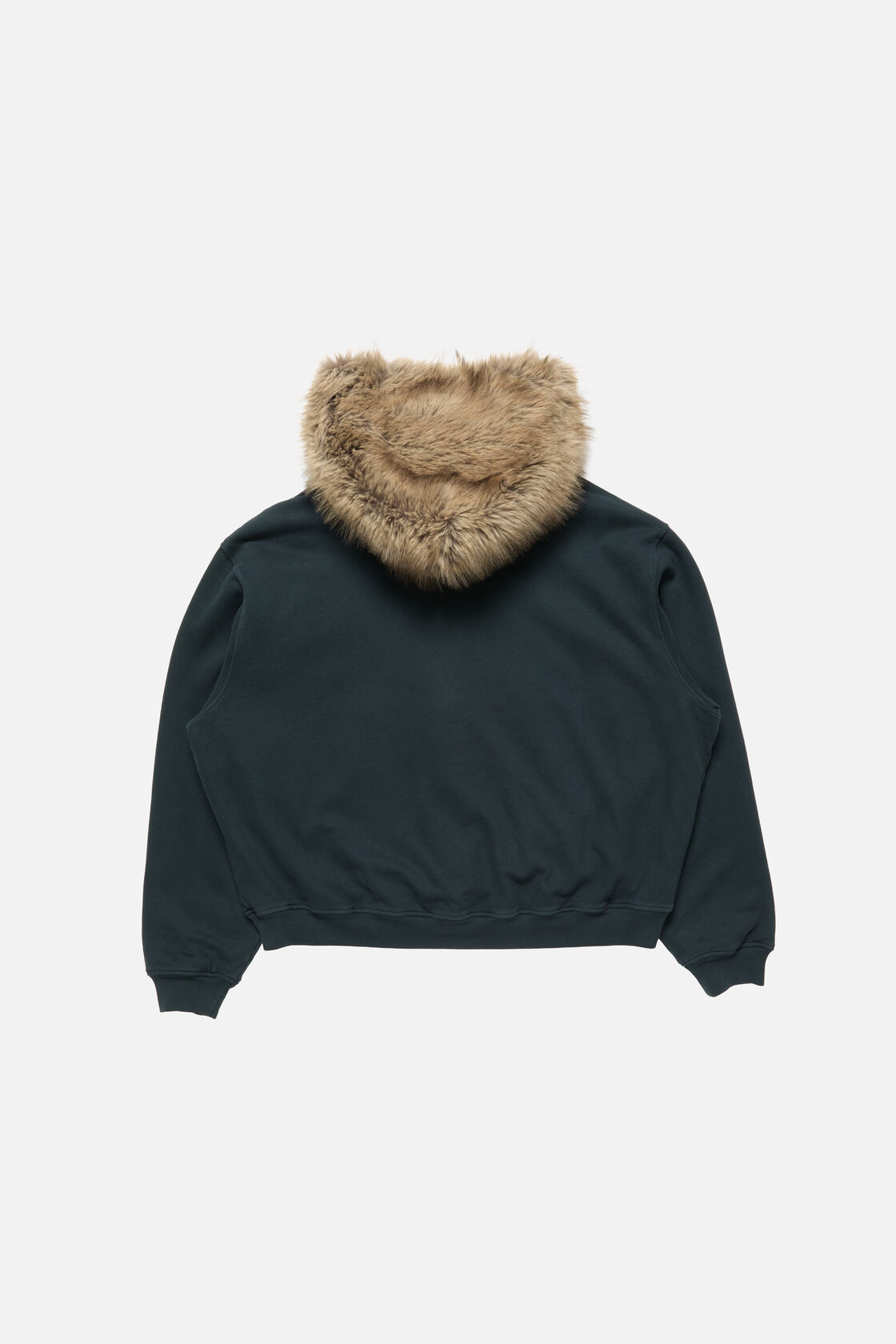 Sweater with faux fur hood, Dark navy, 2000x