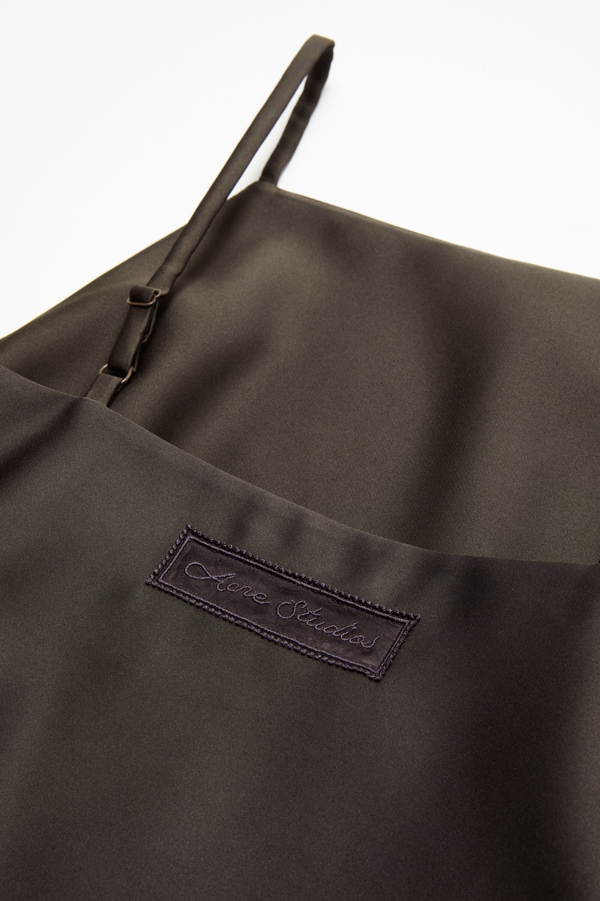 Acne Studios - Strap dress with pleated skirt - Dark chocolate brown