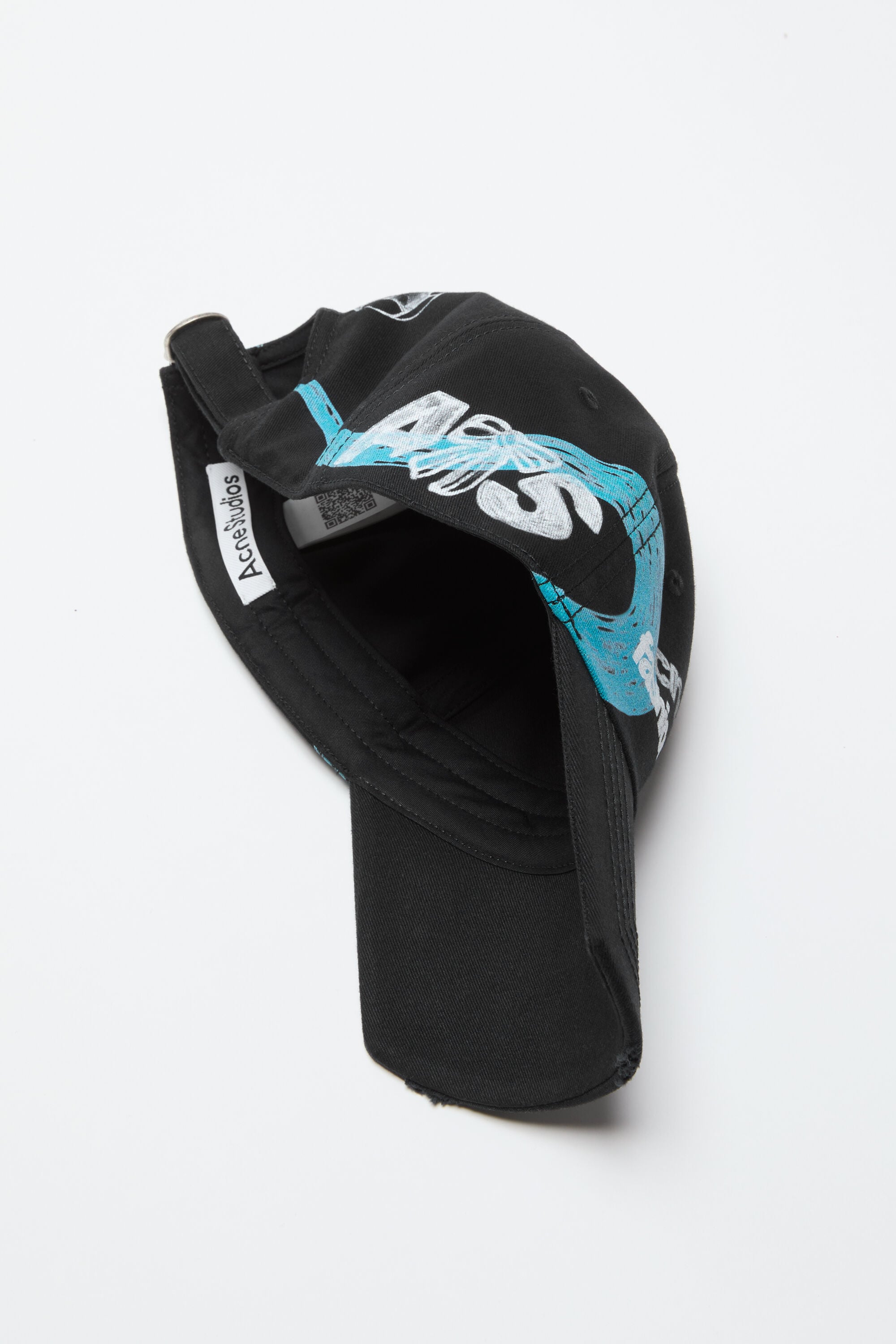 Acne Studios - Distressed logo cap - Black