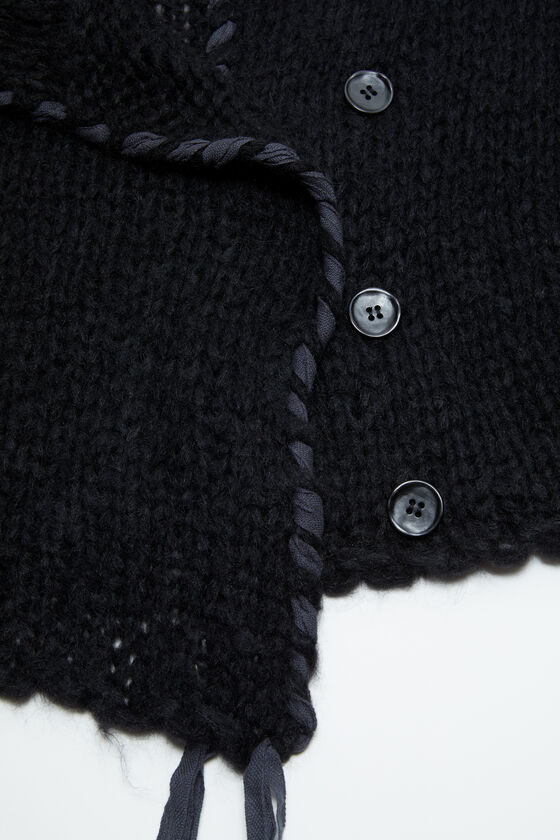 Acne Studios - レースニットカーディガン - ブラック 