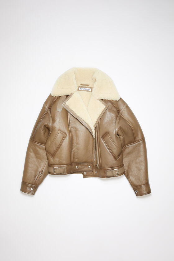 Acne Studios - Leather jacket - Brown/light camel