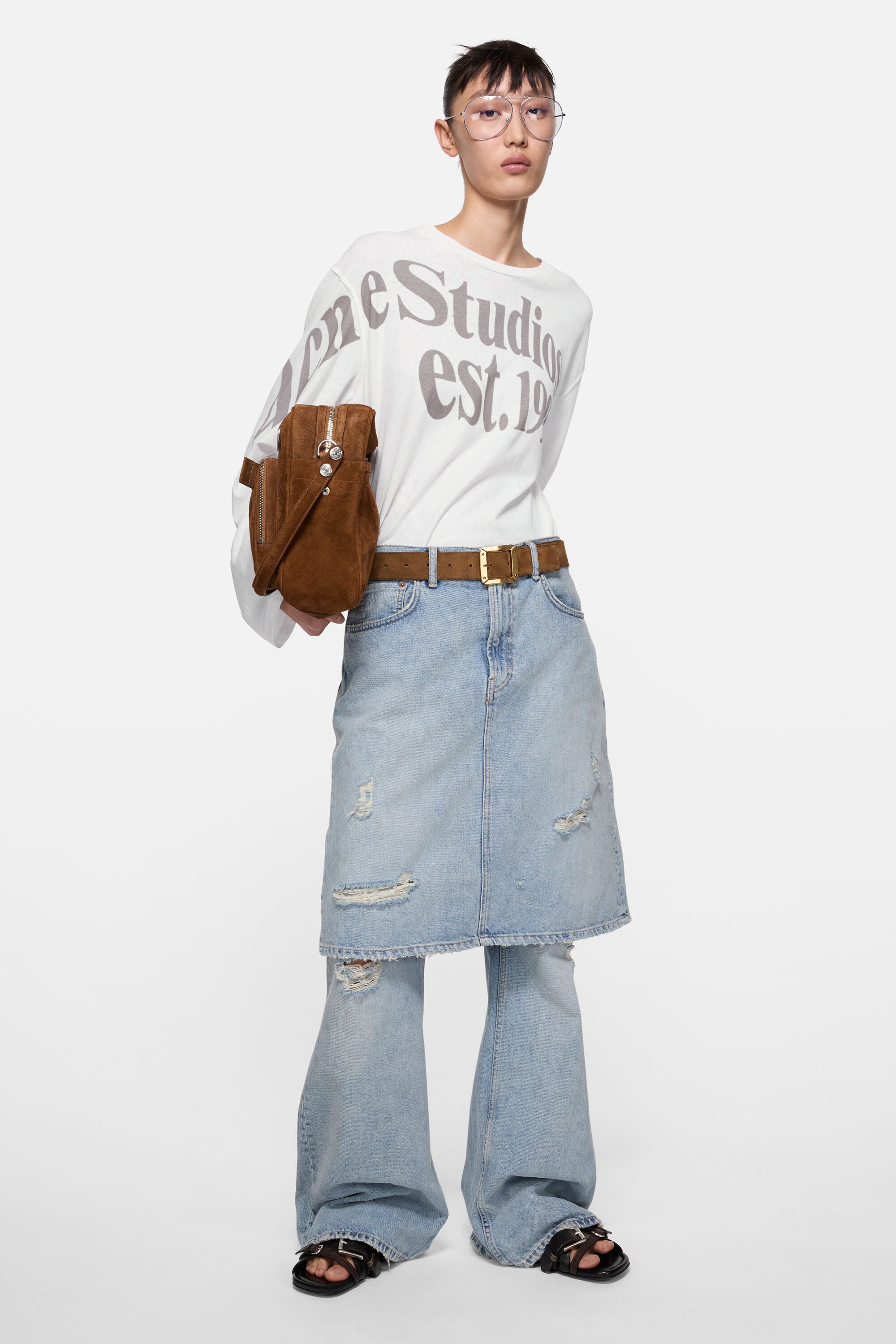 Acne Studios - ロゴTシャツ - リラックスフィット - オフホワイト