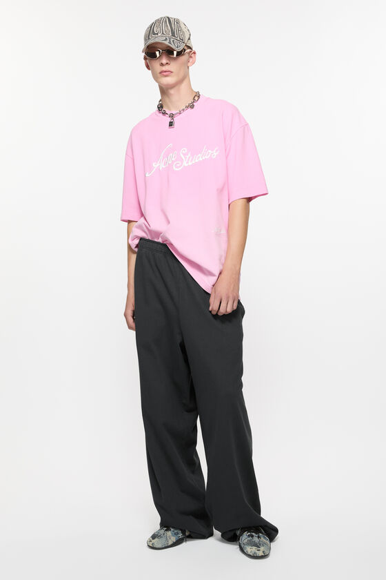 Acne Studios - ロゴスタンプスウェットパンツ - ブラック
