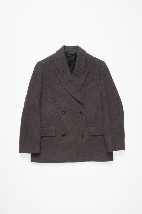 Acne Studios - ダブルブレストツイルジャケット - ブラウンメランジ